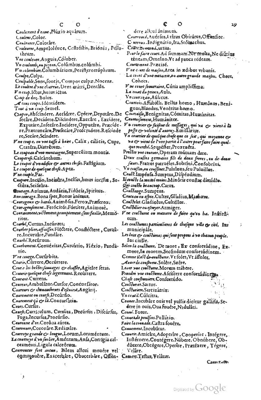 1585 - Simphorianum Beraud et Stephanum Michaëlem - Trésor des mots et traits français - Barcelone