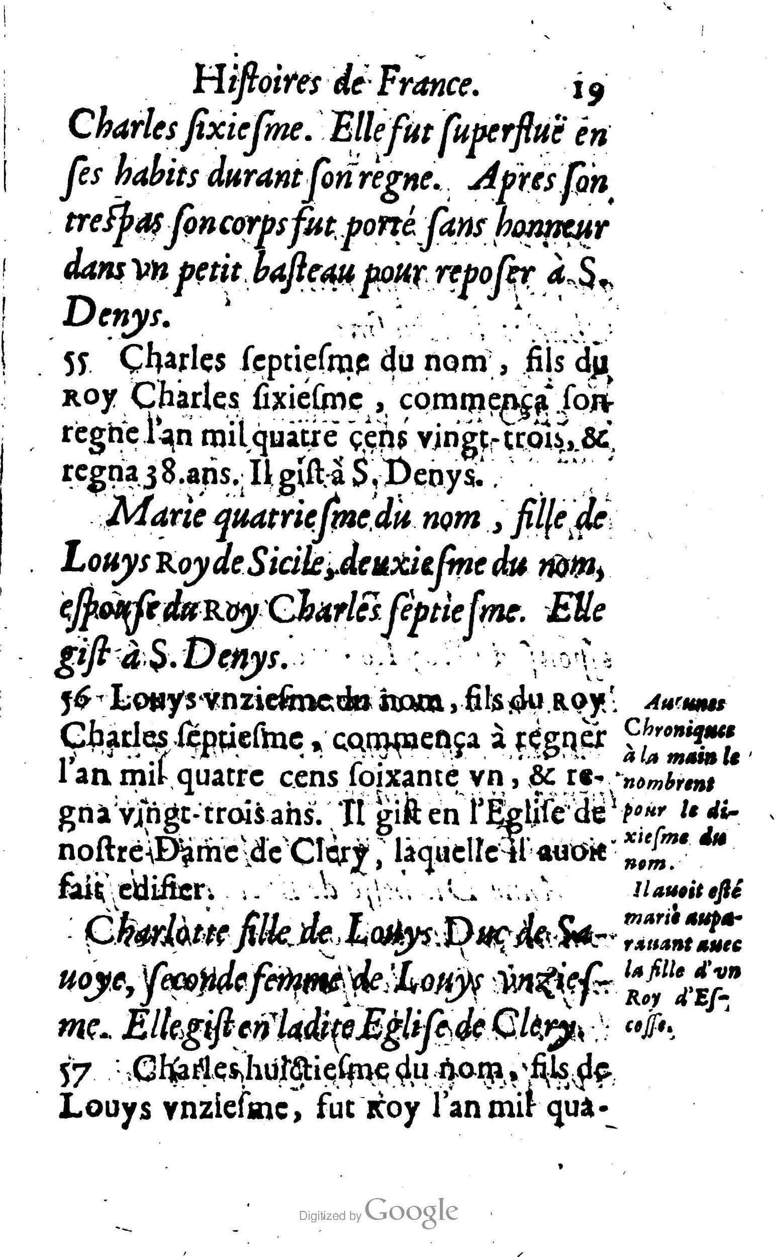 1638 - Jean Corrozet - Trésor des histoires de France - BM Lyon