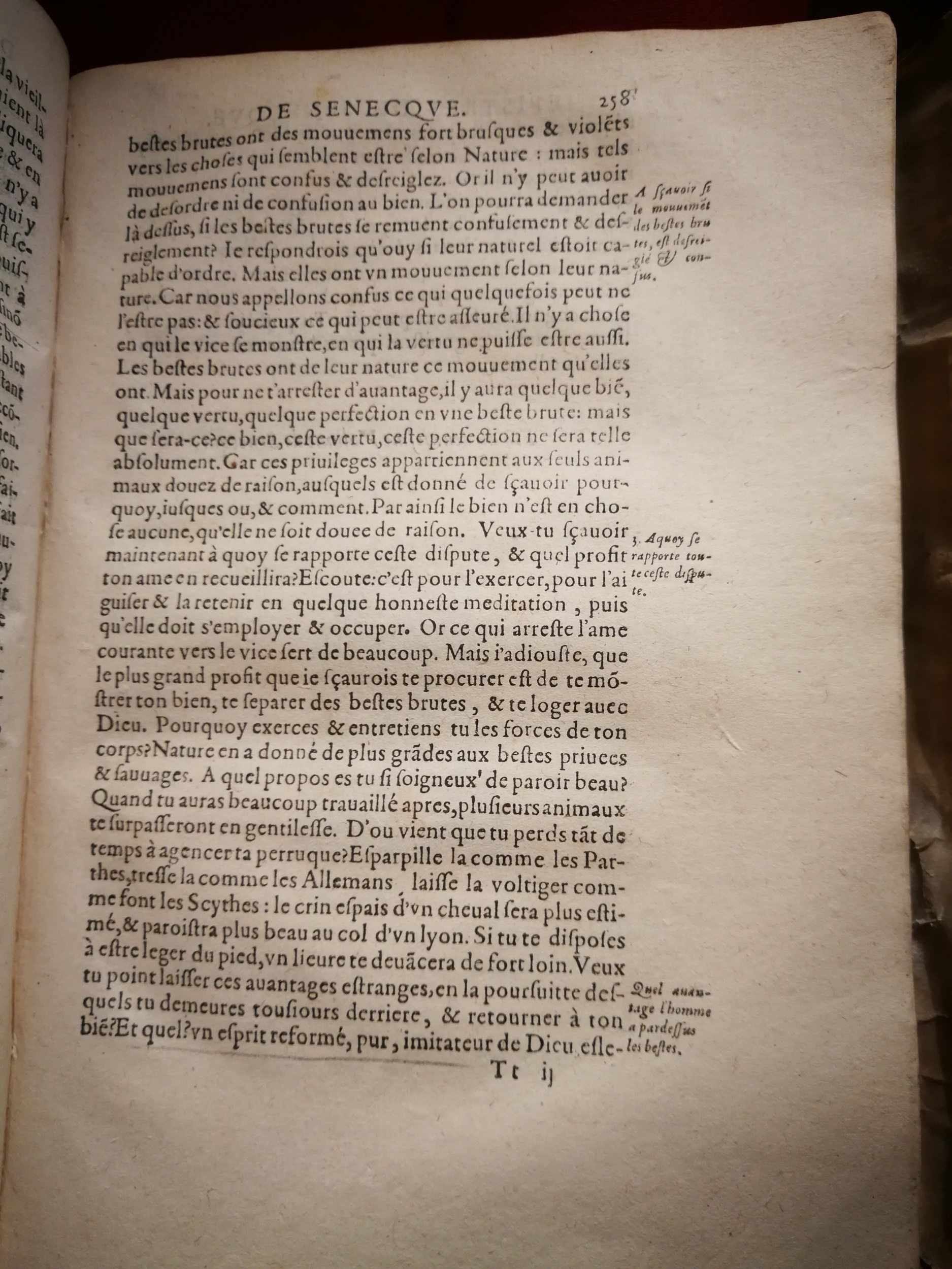 1590 (= 1595) - Jean Houzé - Œuvres morales et mêlées de Sénèque, Trésor de philosophie morale - T. 2 - BnF