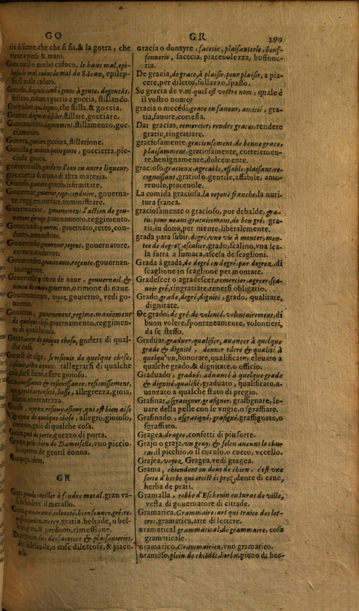 1617 - Samuel Crespin - Trésor des trois langues espagnole, française et italienne (Première partie) - Regensburg
