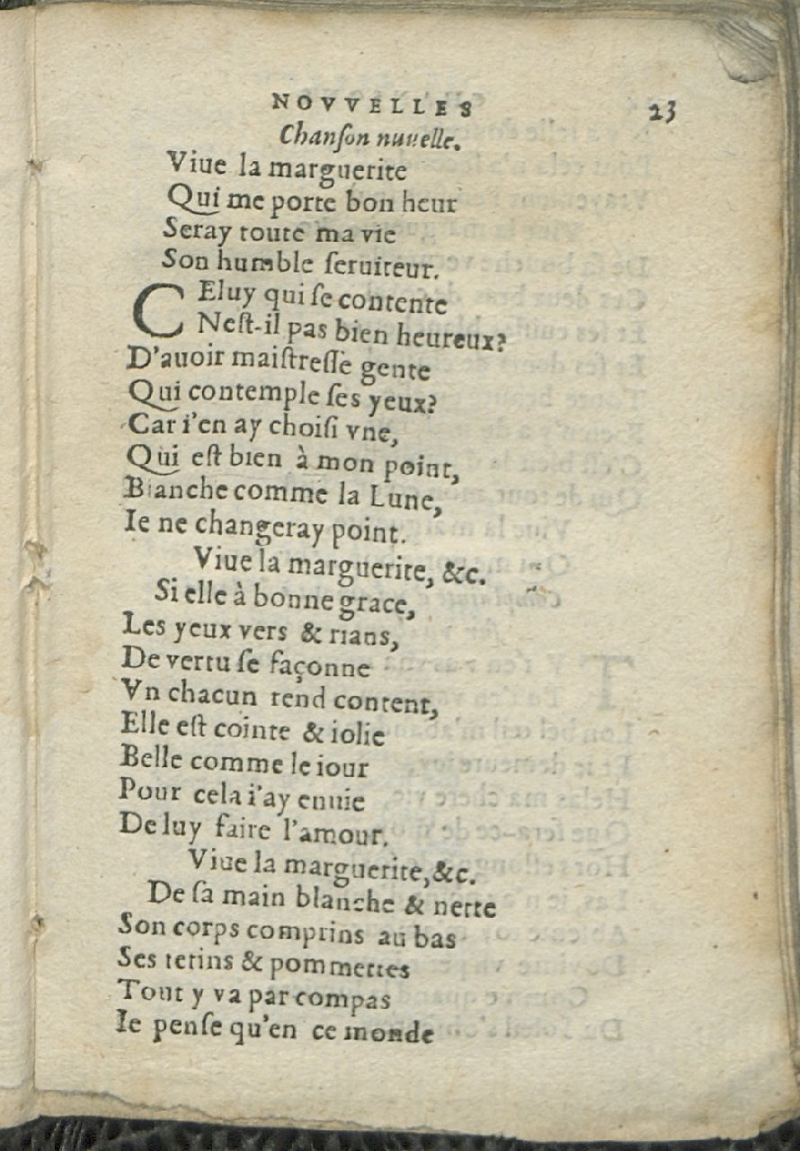 1575 - Pierre Brenouzet - Trésor de tous les recueils de chansons, tant amoureuses, rustiques, que musicales - Det KLG Copenhague