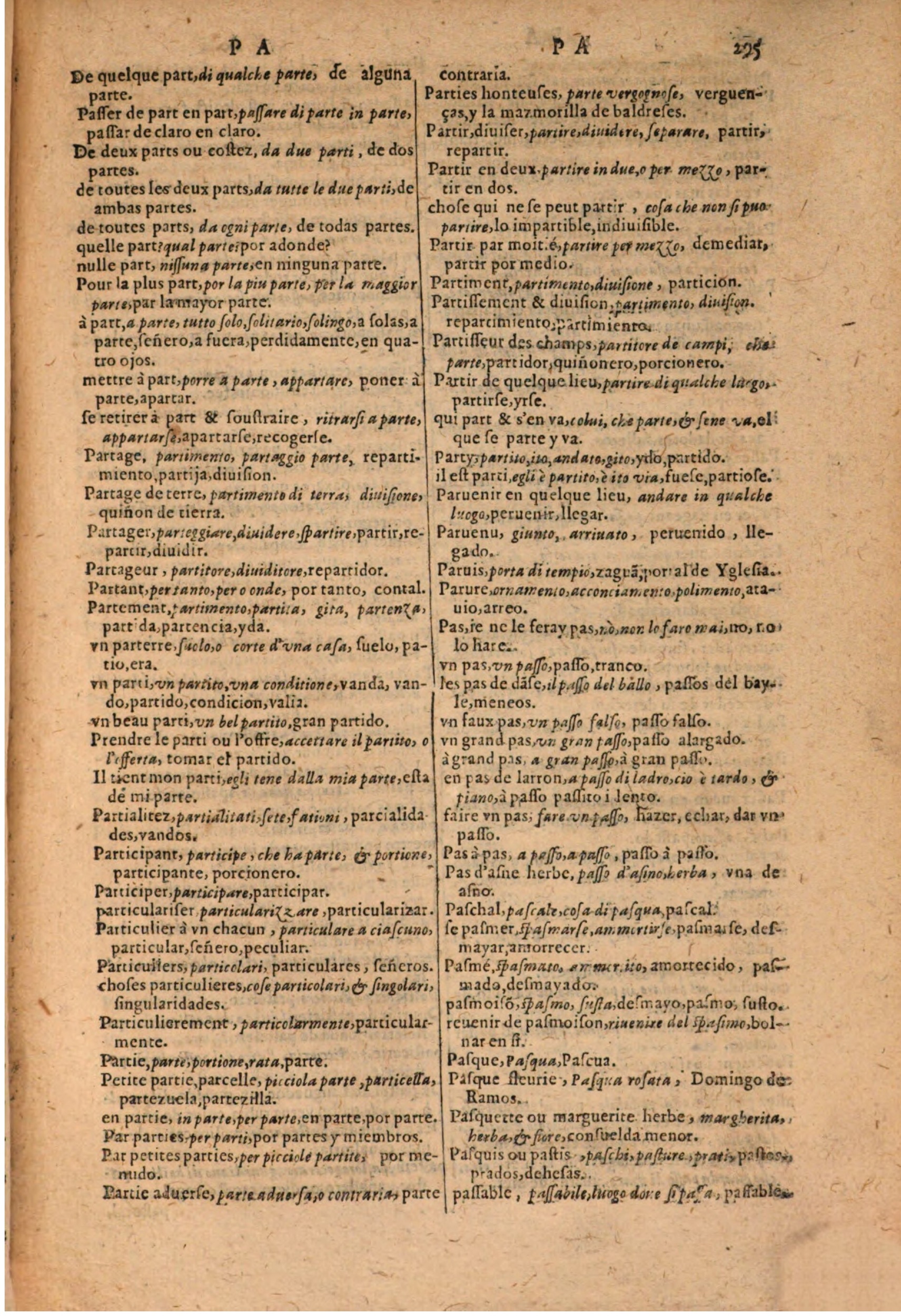1616 - Pierre de la Rovière - Trésor des trois langues (Seconde partie) - BSB Munich