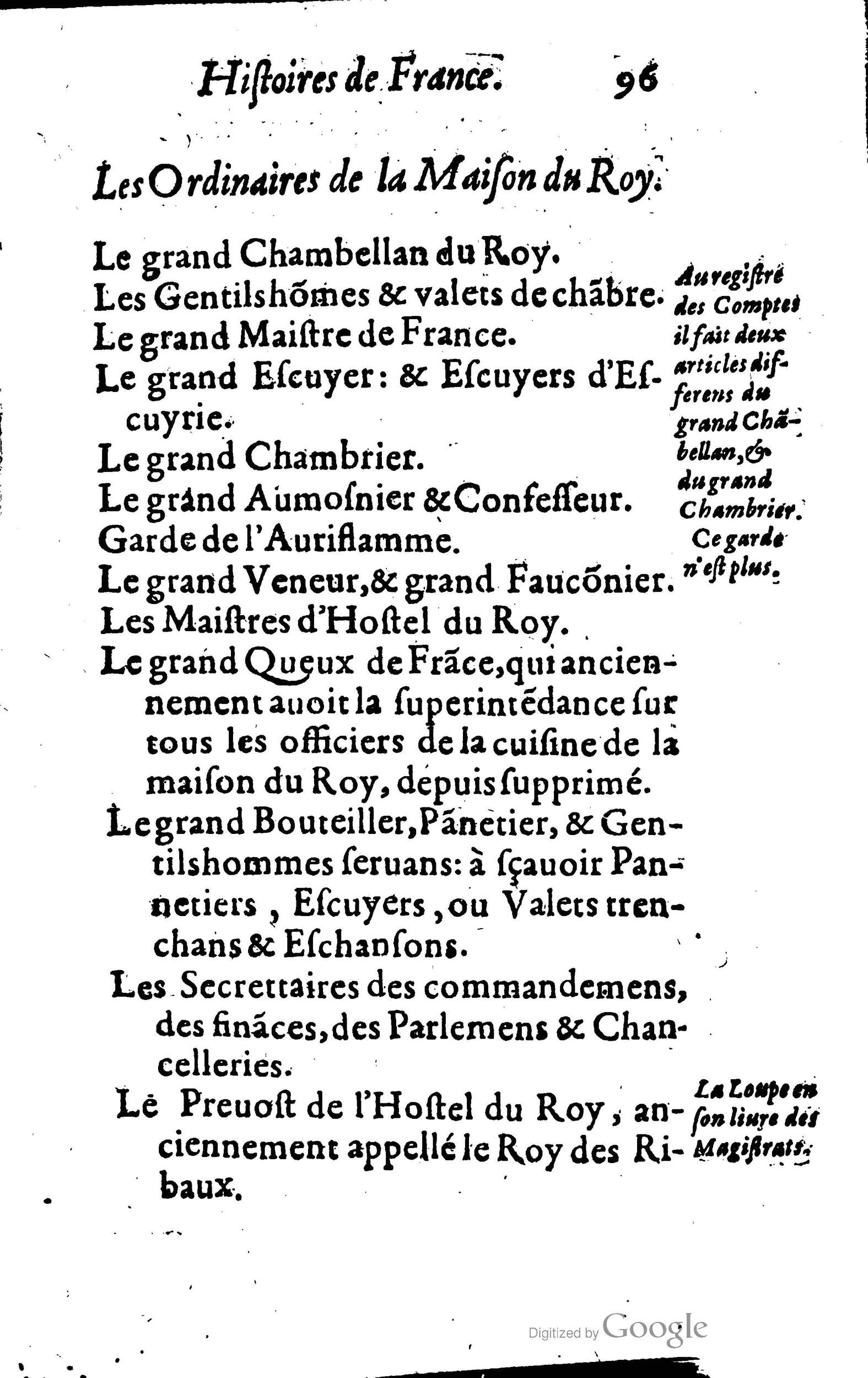 1619 - Jean Corrozet - Trésor des histoires de France - BSB Munich