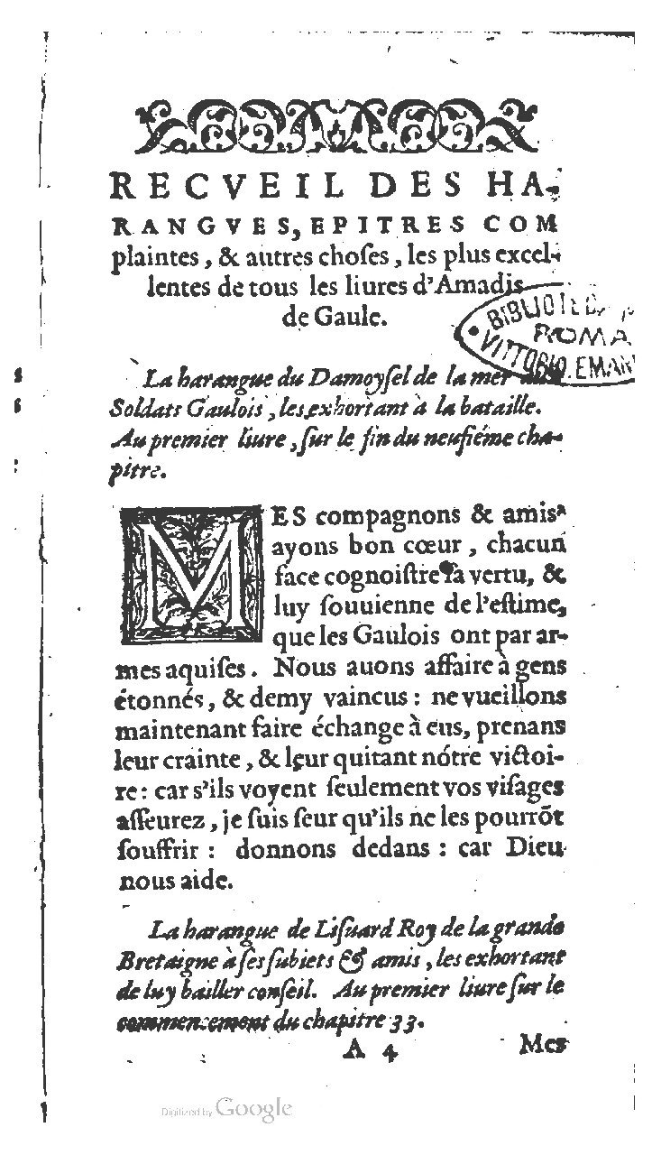 1572 - Jan van Waesberghe - Trésor des Amadis - BNC Rome 1572 - Jan van Waesberghe - Trésor des Amadis - BNC Rome