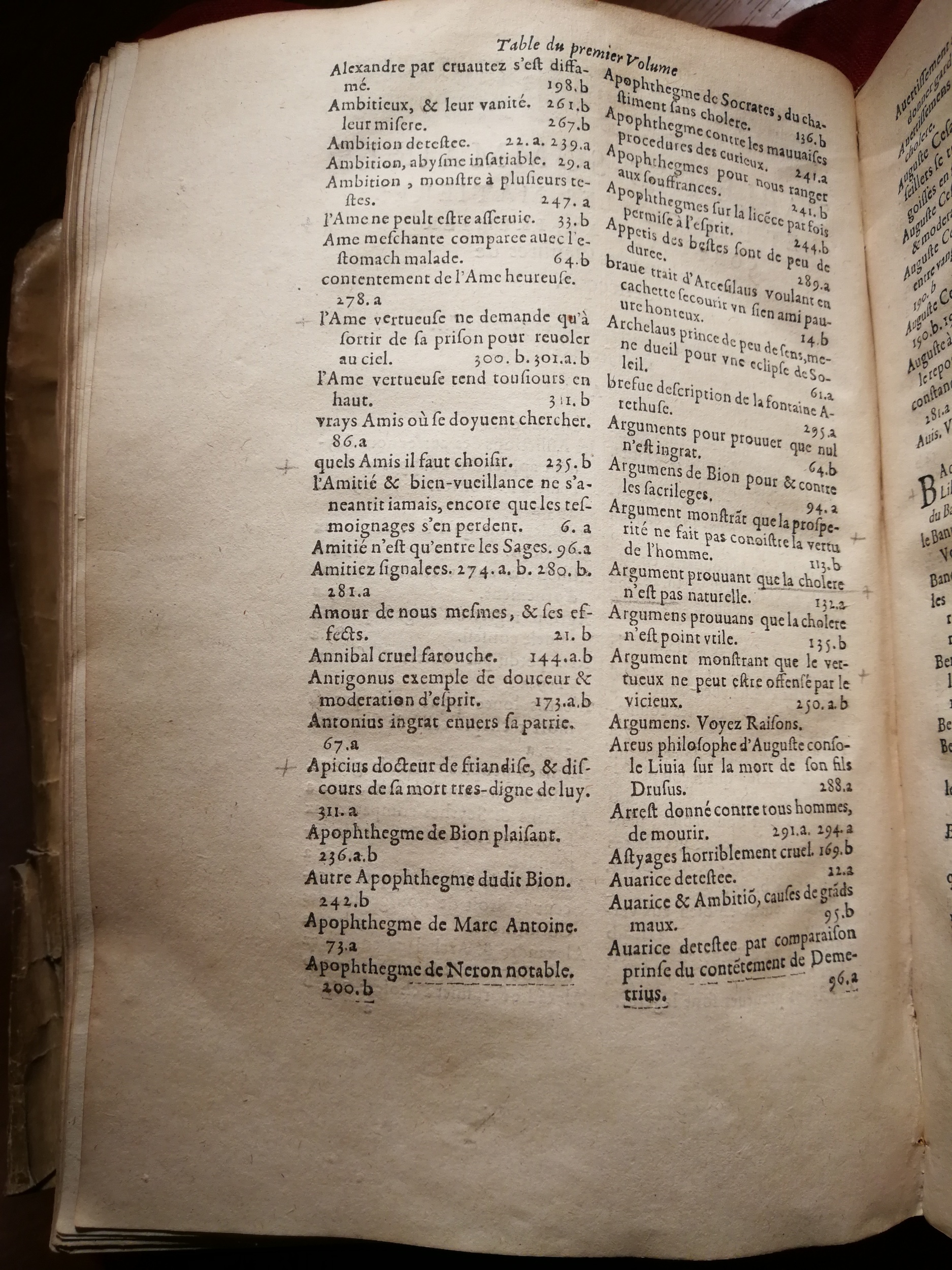 1595 - Jean Houzé - Œuvres morales et mêlées de Sénèque, Trésor de philosophie morale - T. 1 - BnF