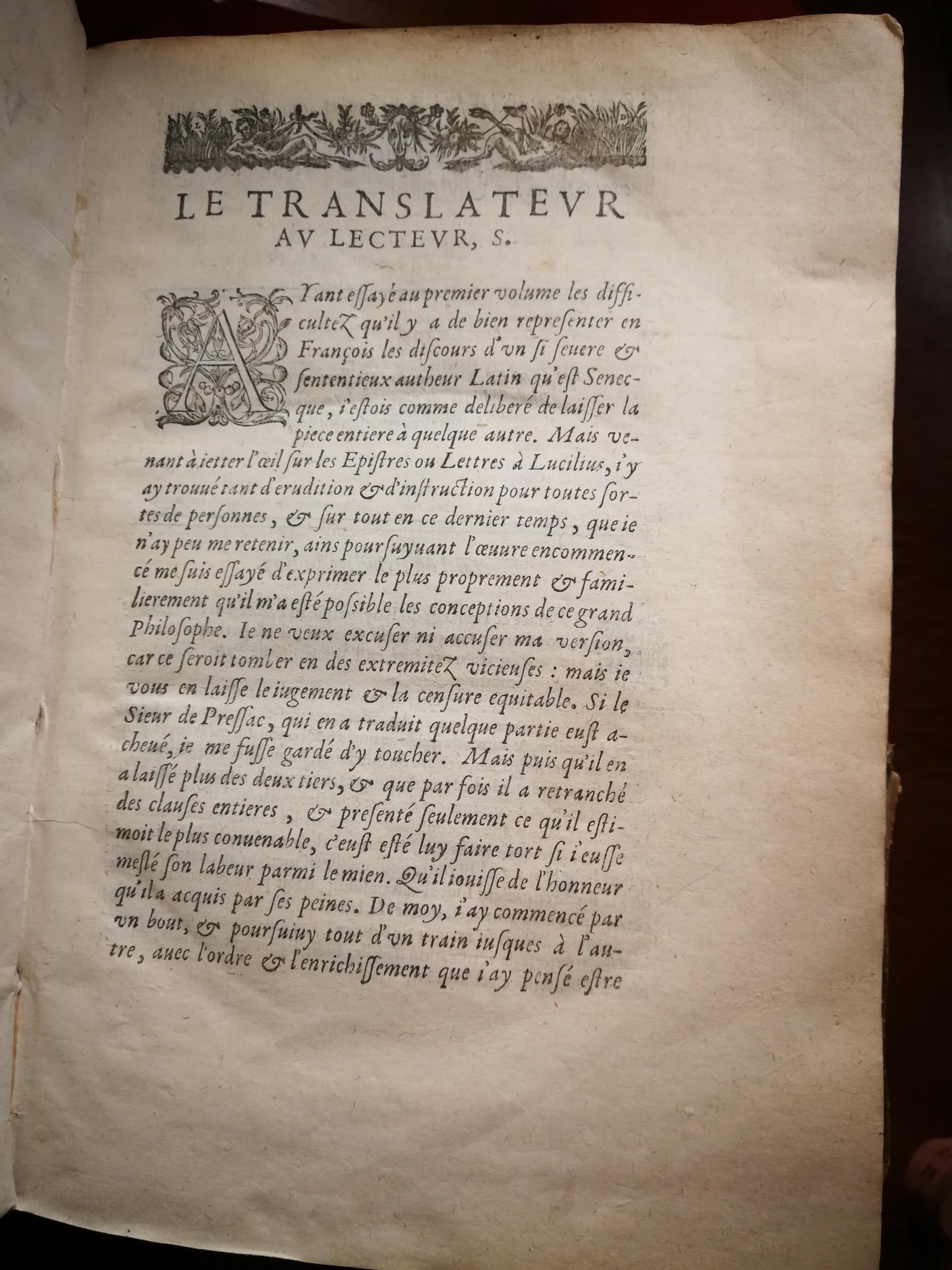 1590 (= 1595) - Jean Houzé - Œuvres morales et mêlées de Sénèque, Trésor de philosophie morale - T. 2 - BnF