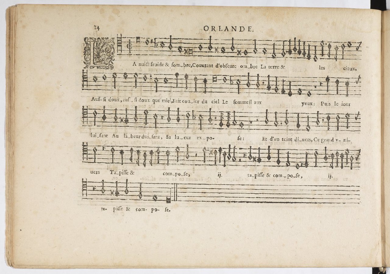 1594 - Paul Marceau - Trésor de musique d&#039;Orlande de Lassus, Superius, Bassus, Tenor, Quinta pars - BnF
