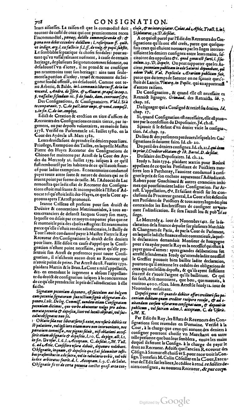 1629 - Veuve Nicolas Buon - Trésor du droit français (21754 T. 1) - BM Lyon