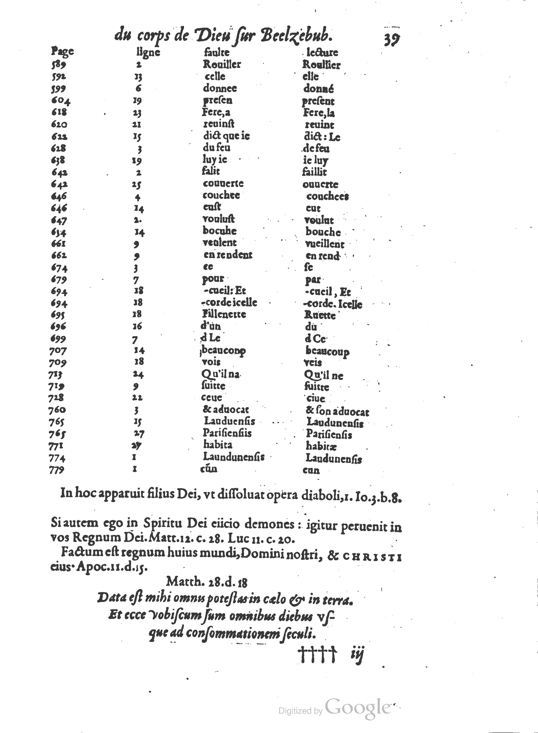 1578 - Nicolas Chesneau - Trésor et entière histoire de la triomphante victoire du corps de Dieu sur l’esprit malin - British Library 1578 - Nicolas Chesneau - Trésor et entière histoire de la triomphante victoire du corps de Dieu sur l’esprit malin - British Library