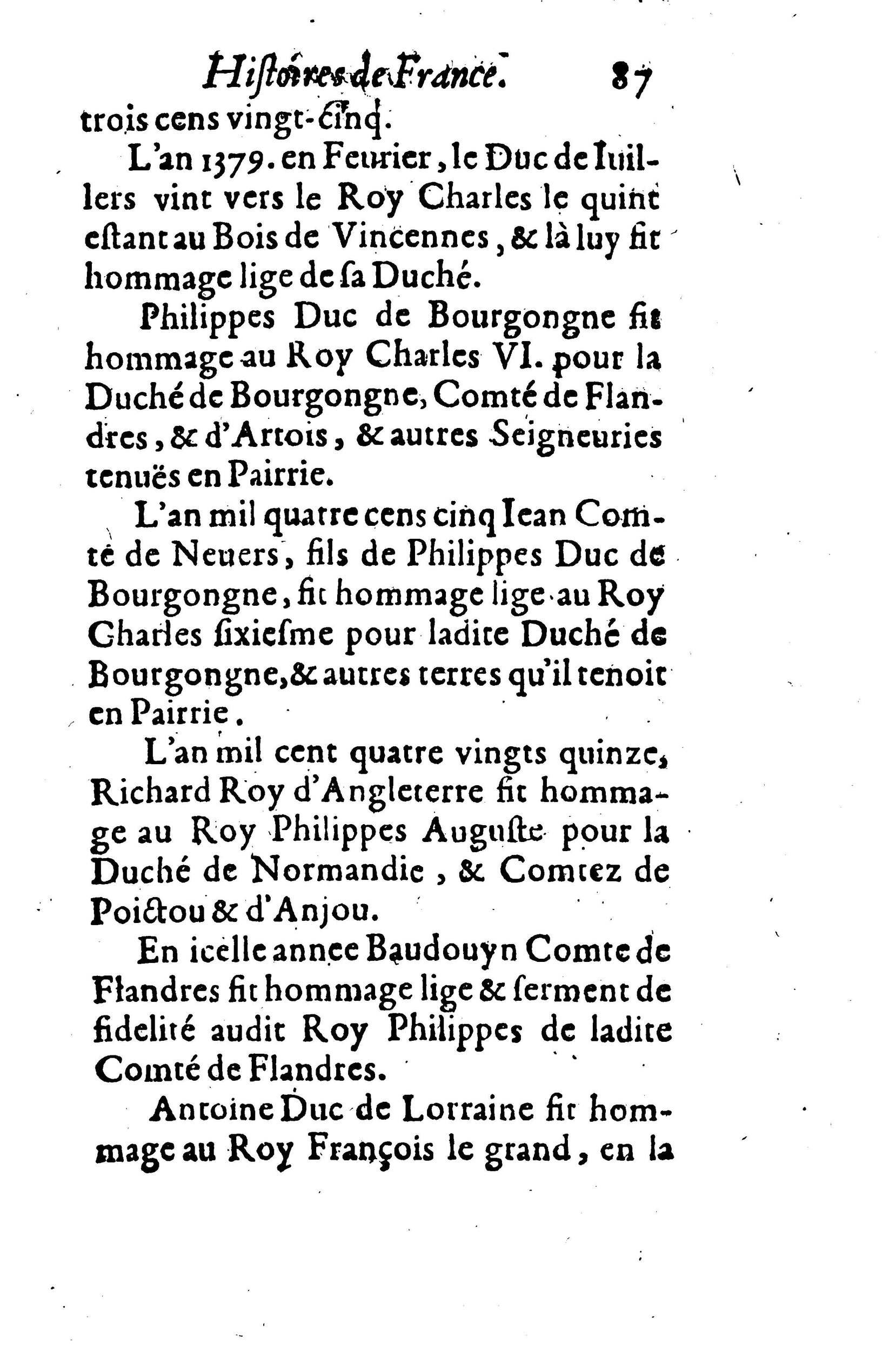 1630 - Jean Corrozet - Trésor des histoires de France - BM Lyon