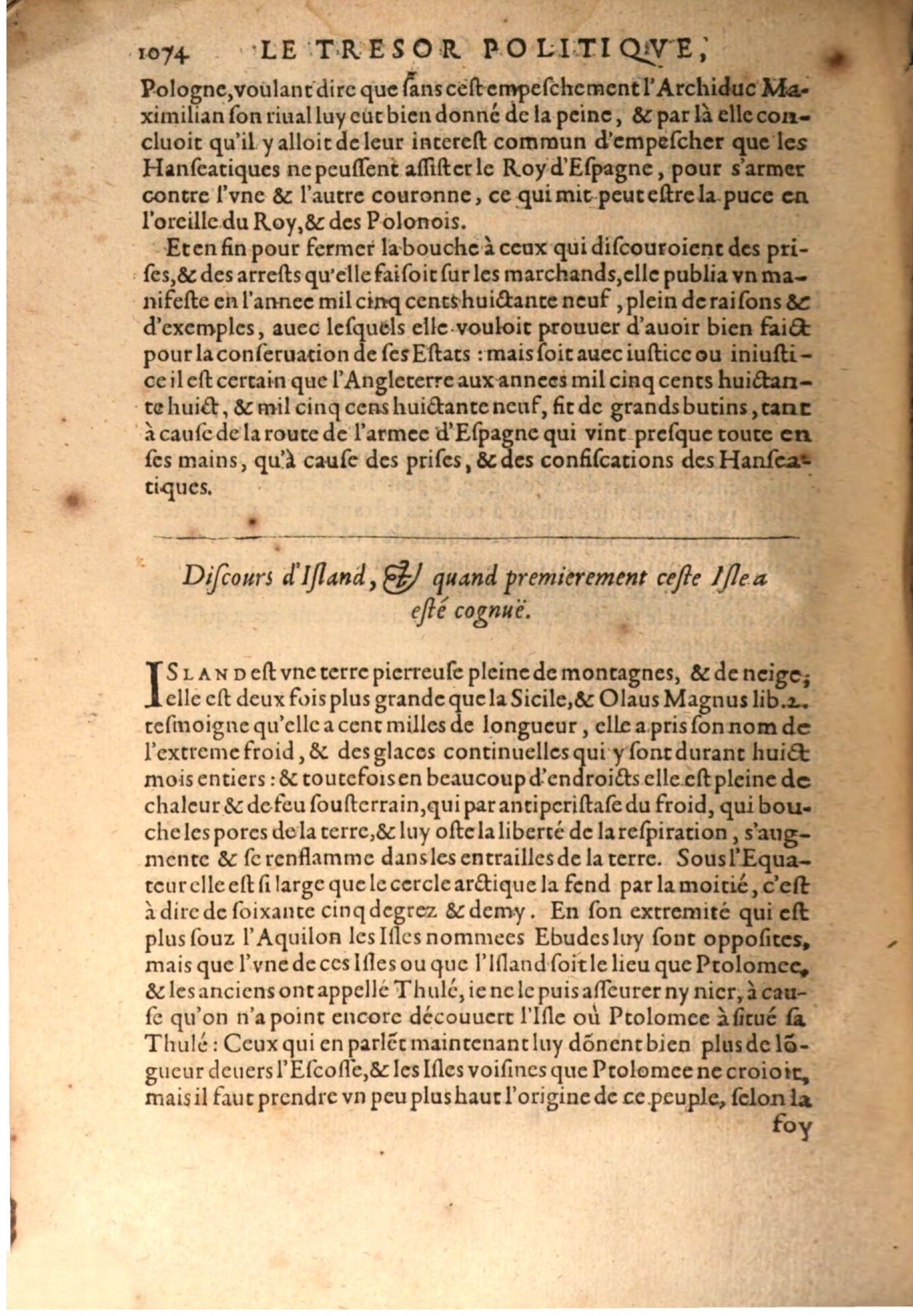 1608 - Nicolas Du Fossé - Trésor politique - BSB Munich