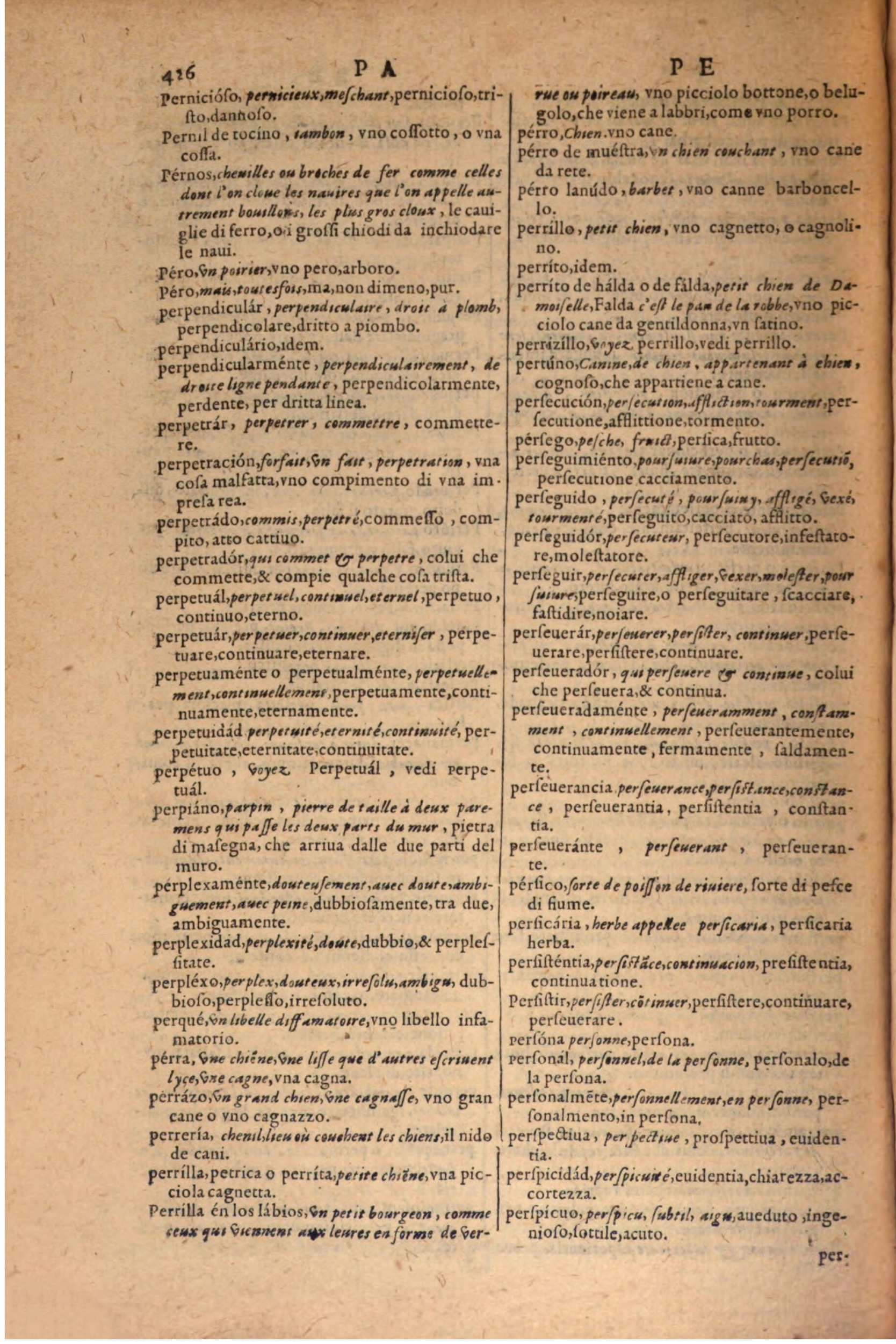 1606 - Samuel Crespin - Thresor des trois langues, francoise, italiene et espagnolle - BSB Munich
