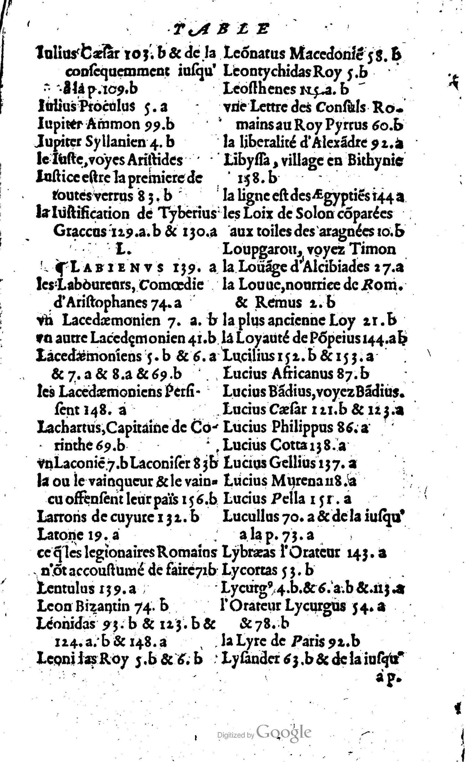 1568 - Willem Silvius - Trésor des vies de Plutarque - Anvers Plantin-Moretus