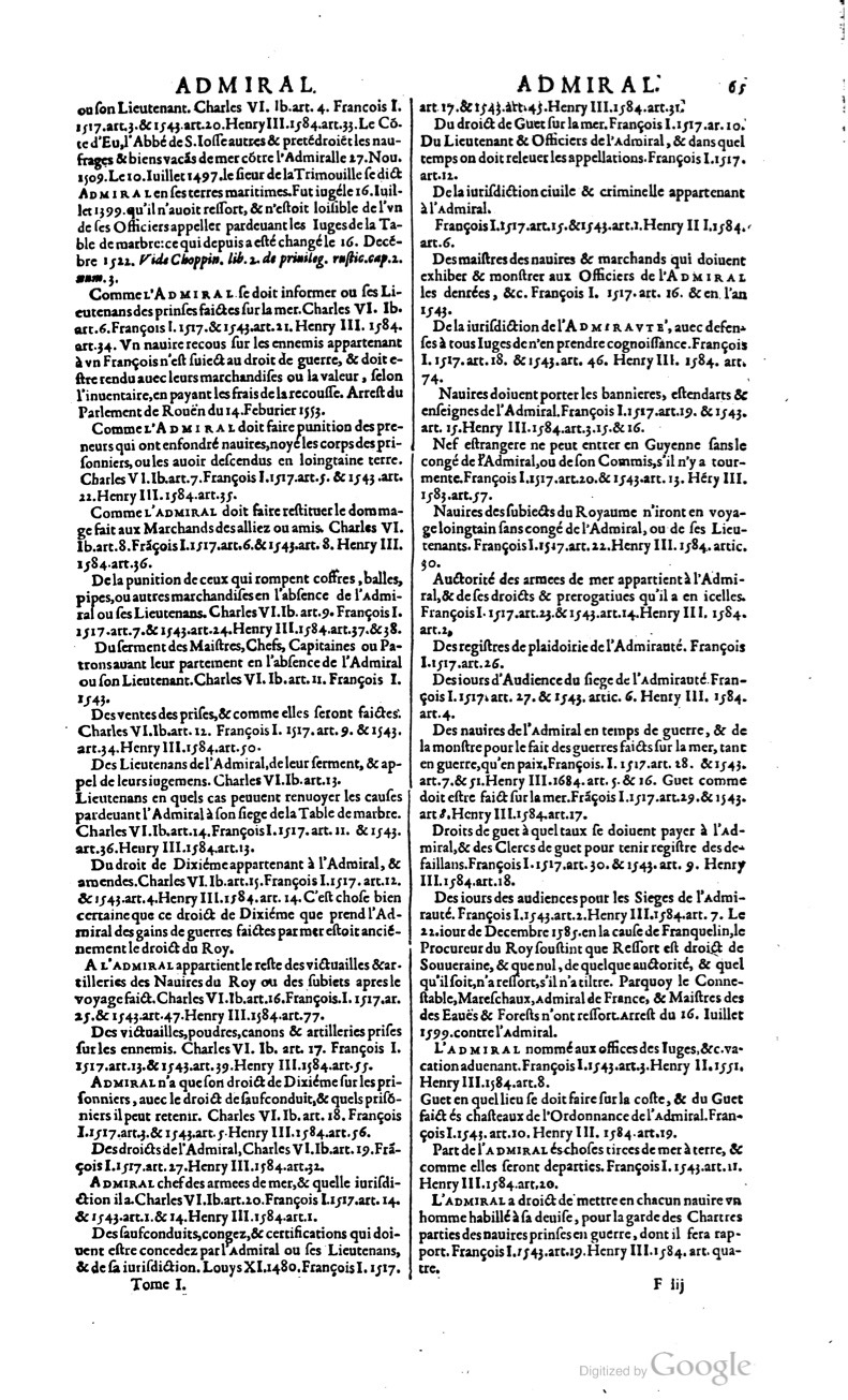 1629 - Veuve Nicolas Buon - Trésor du droit français (21754 T. 1) - BM Lyon