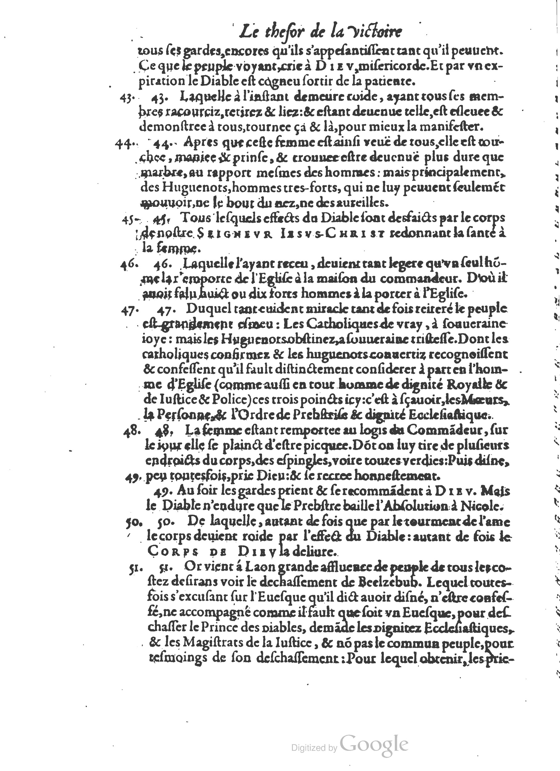 1578 - Nicolas Chesneau - Trésor et entière histoire de la triomphante victoire du corps de Dieu sur l’esprit malin - British Library 1578 - Nicolas Chesneau - Trésor et entière histoire de la triomphante victoire du corps de Dieu sur l’esprit malin - British Library
