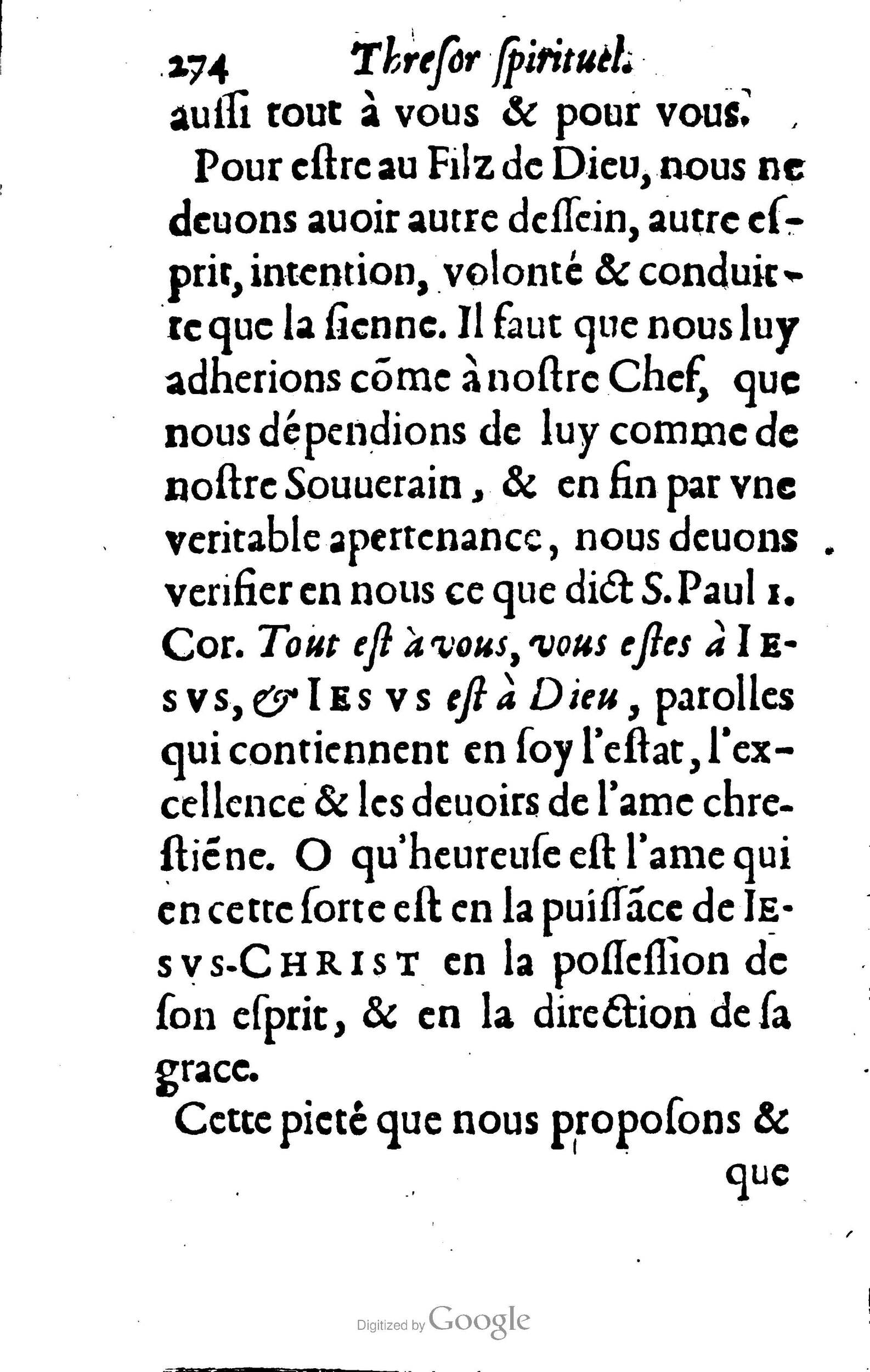 1633 - François Waudré - Trésor spirituel contenant les excellences du christianisme - BM Lyon