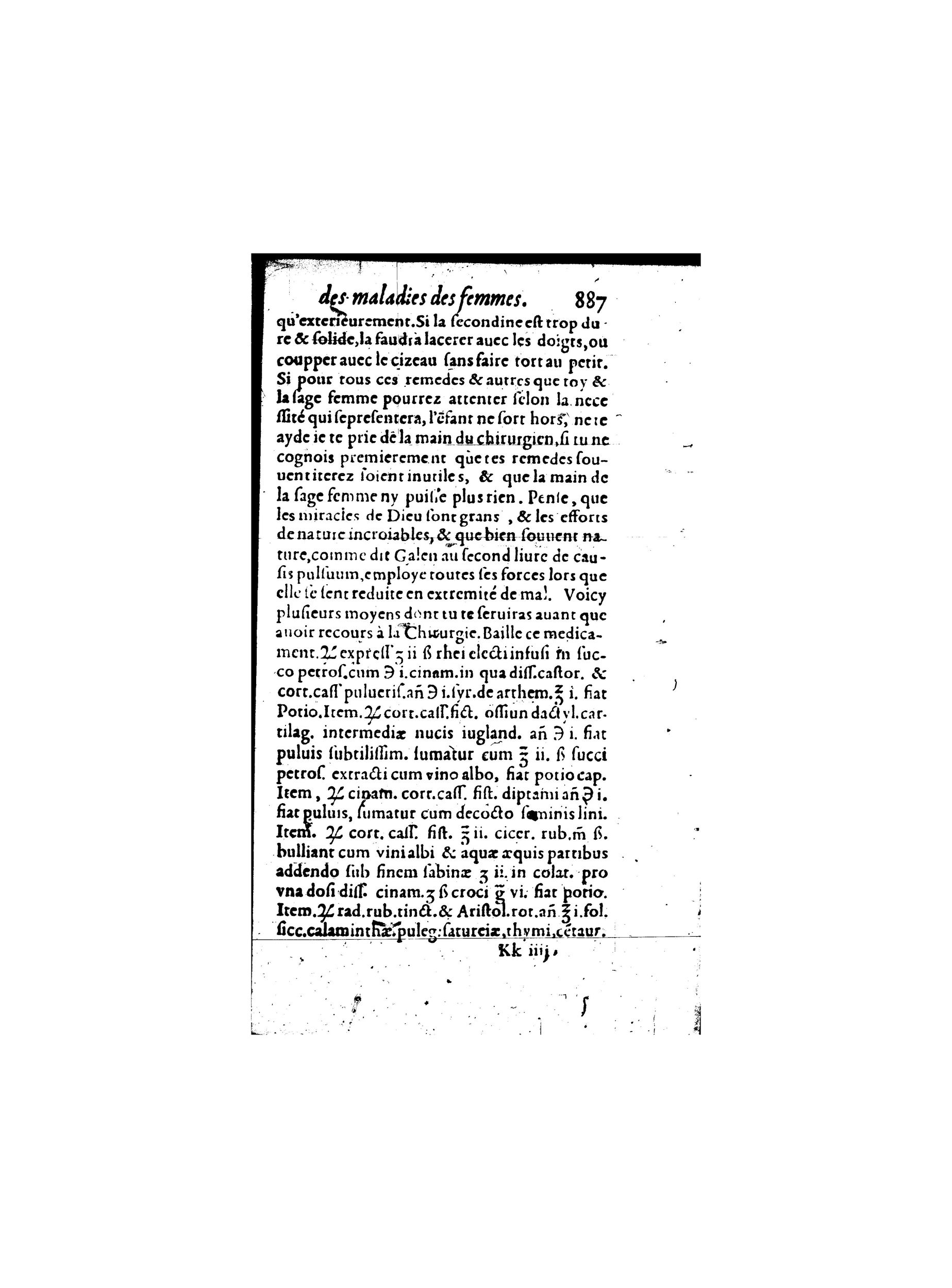 1587 - Jacques du Puis - Trésor des remèdes secrets pour les maladies des femmes - BnF
