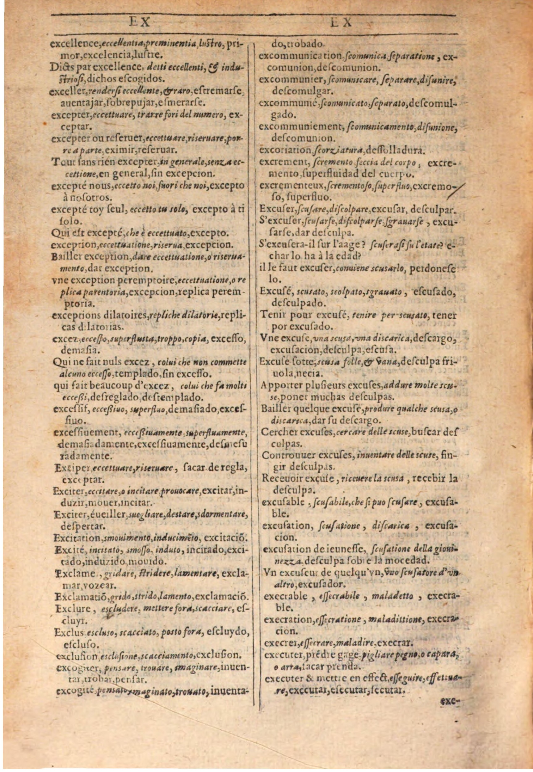 1609 - Philippe Albert et Alexandre Pernet - Trésor des trois langues française, italienne et espagnole (Seconde partie) - BSB Munich