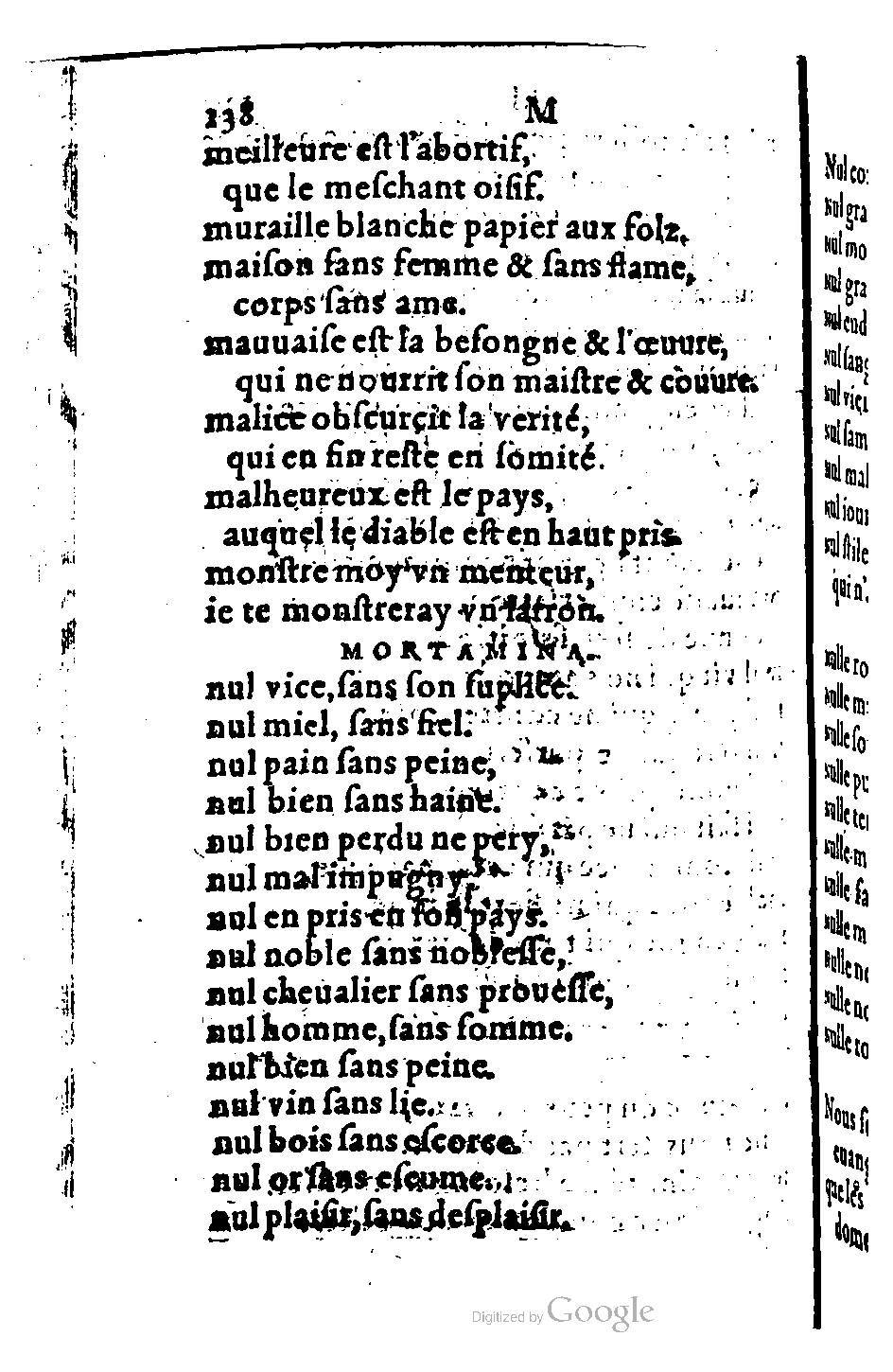 1582 - Nicolas Bonfons - Trésor des sentences dorées - BM Lyon 1582 - Nicolas Bonfons - Trésor des sentences dorées - BM Lyon