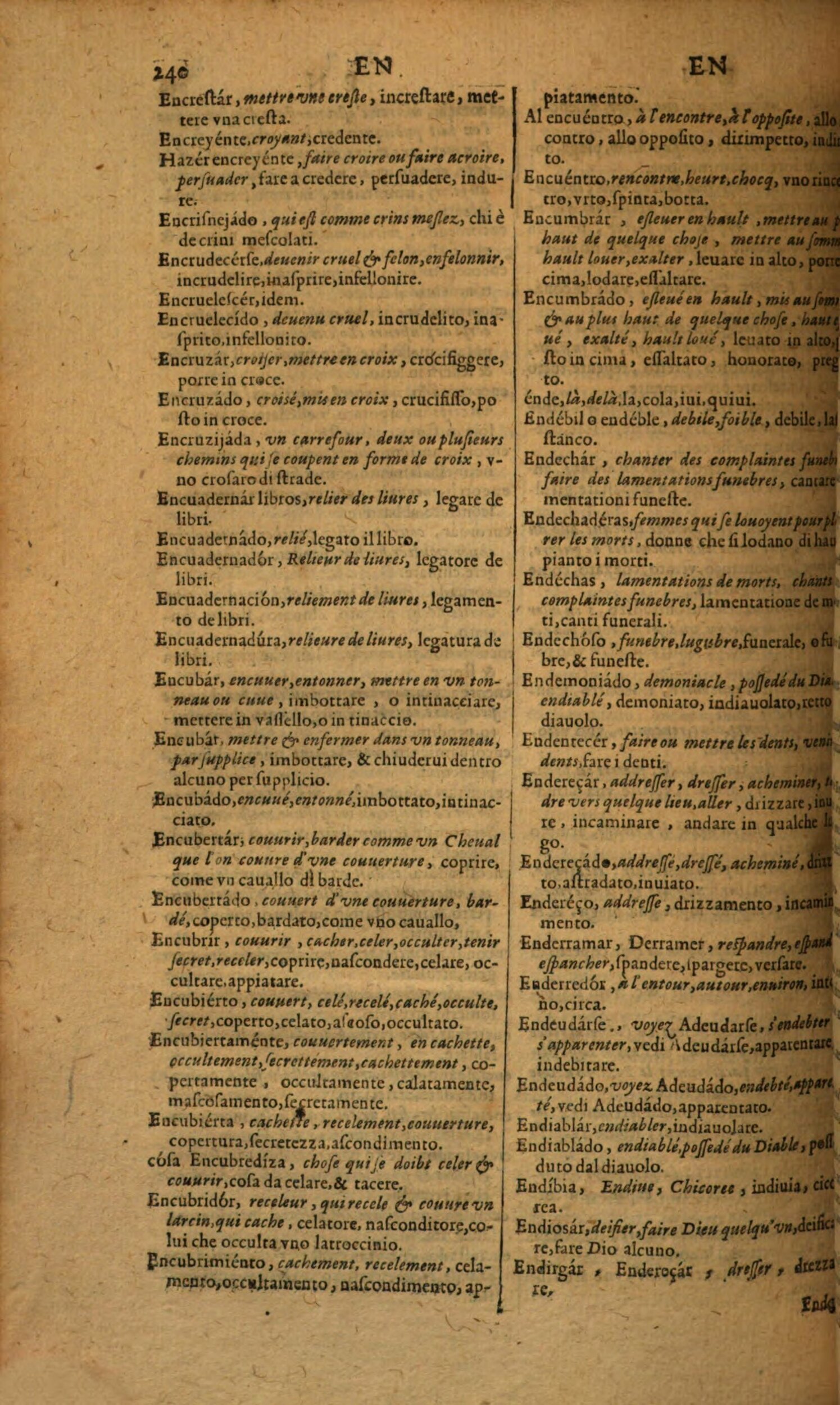 1617 - Samuel Crespin - Trésor des trois langues espagnole, française et italienne (Première partie) - Regensburg 1617 - Samuel Crespin - Trésor des trois langues espagnole, française et italienne (Première partie) - Regensburg