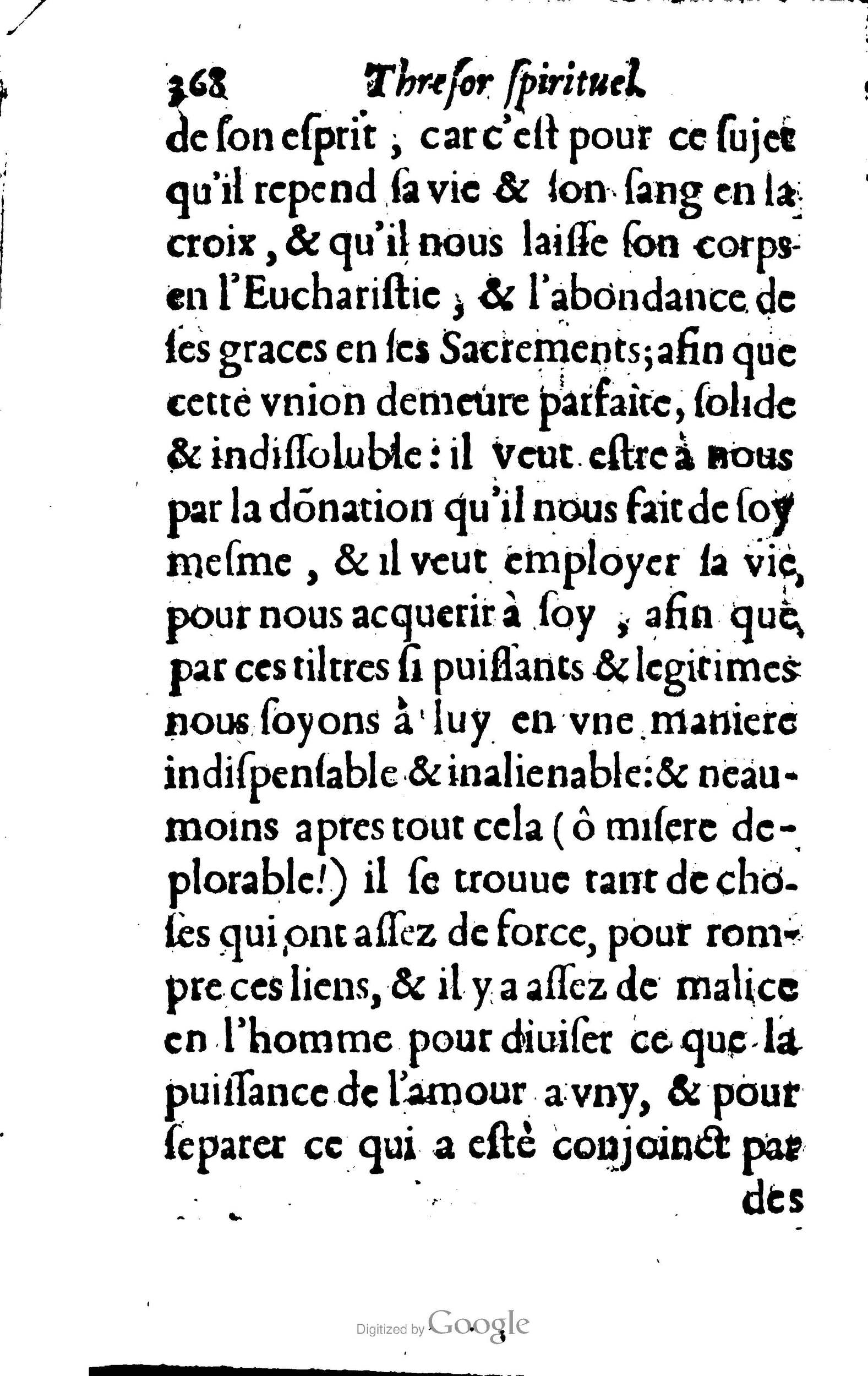 1633 - François Waudré - Trésor spirituel contenant les excellences du christianisme - BM Lyon