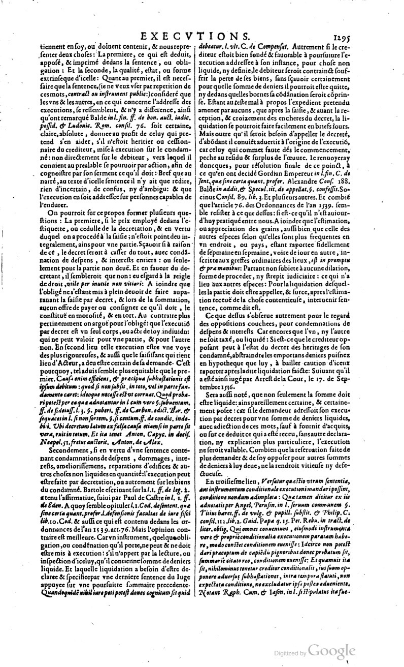 1629 - Veuve Nicolas Buon - Trésor du droit français (21754 T. 1) - BM Lyon