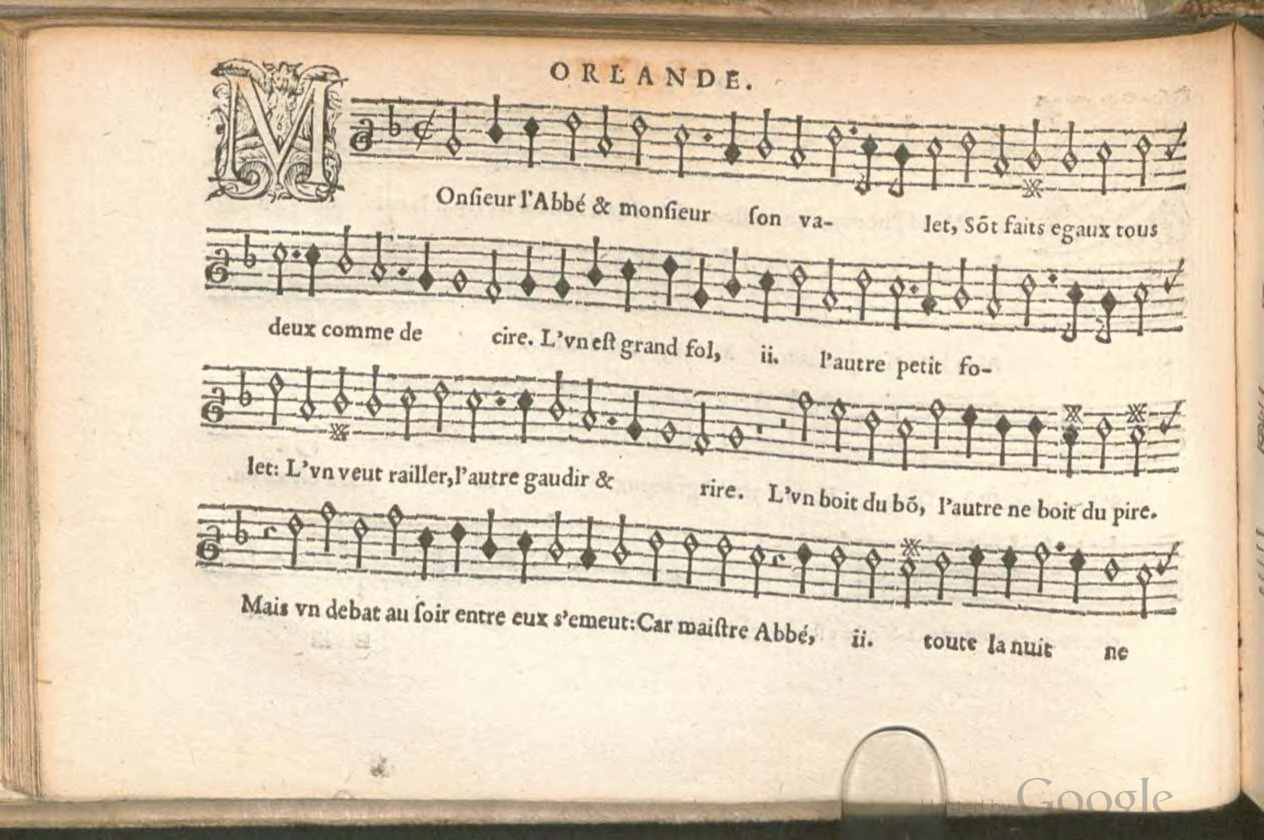 1576 - [Pierre de Saint-André] - Trésor de musique d’Orlande de Lassus Superius - BSB Munich