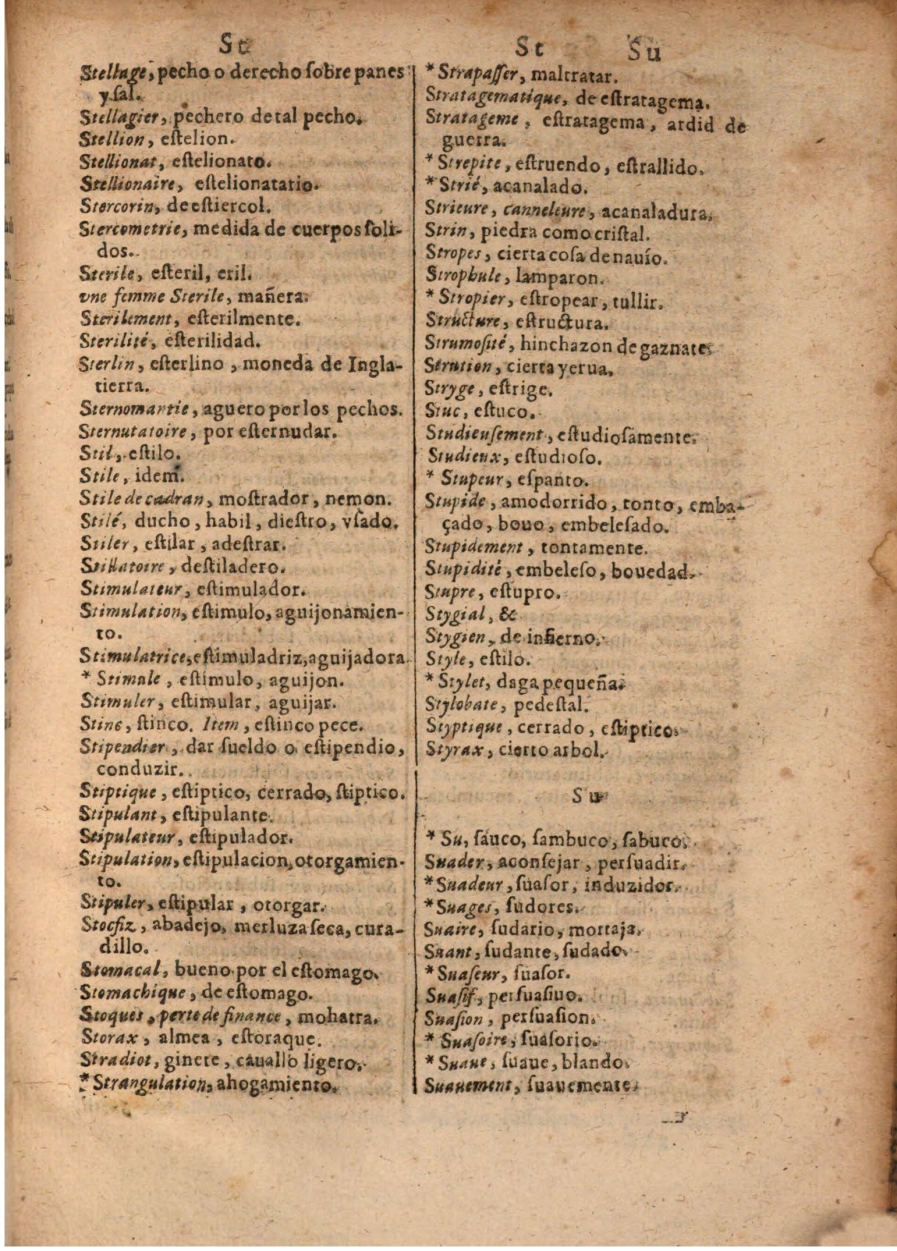 1645 - A. de Sommaville et A. Courbé - Trésor des deux langues espagnole et française (Seconde partie) - BSB Munich