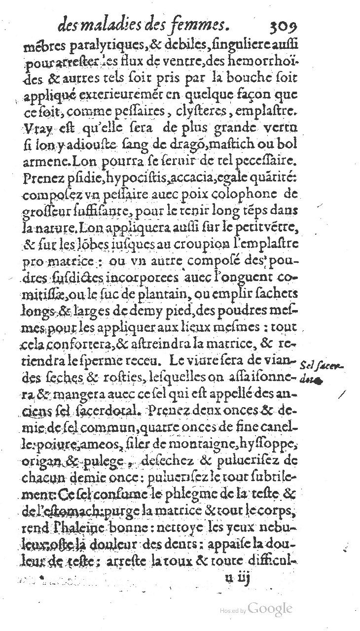 1585 - Jacques du Puis - Trésor des remèdes secrets pour les maladies des femmes - BnF