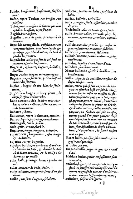 1621 - Adrian Tiffaine - Trésor des deux langues espagnole et française - BM Lyon