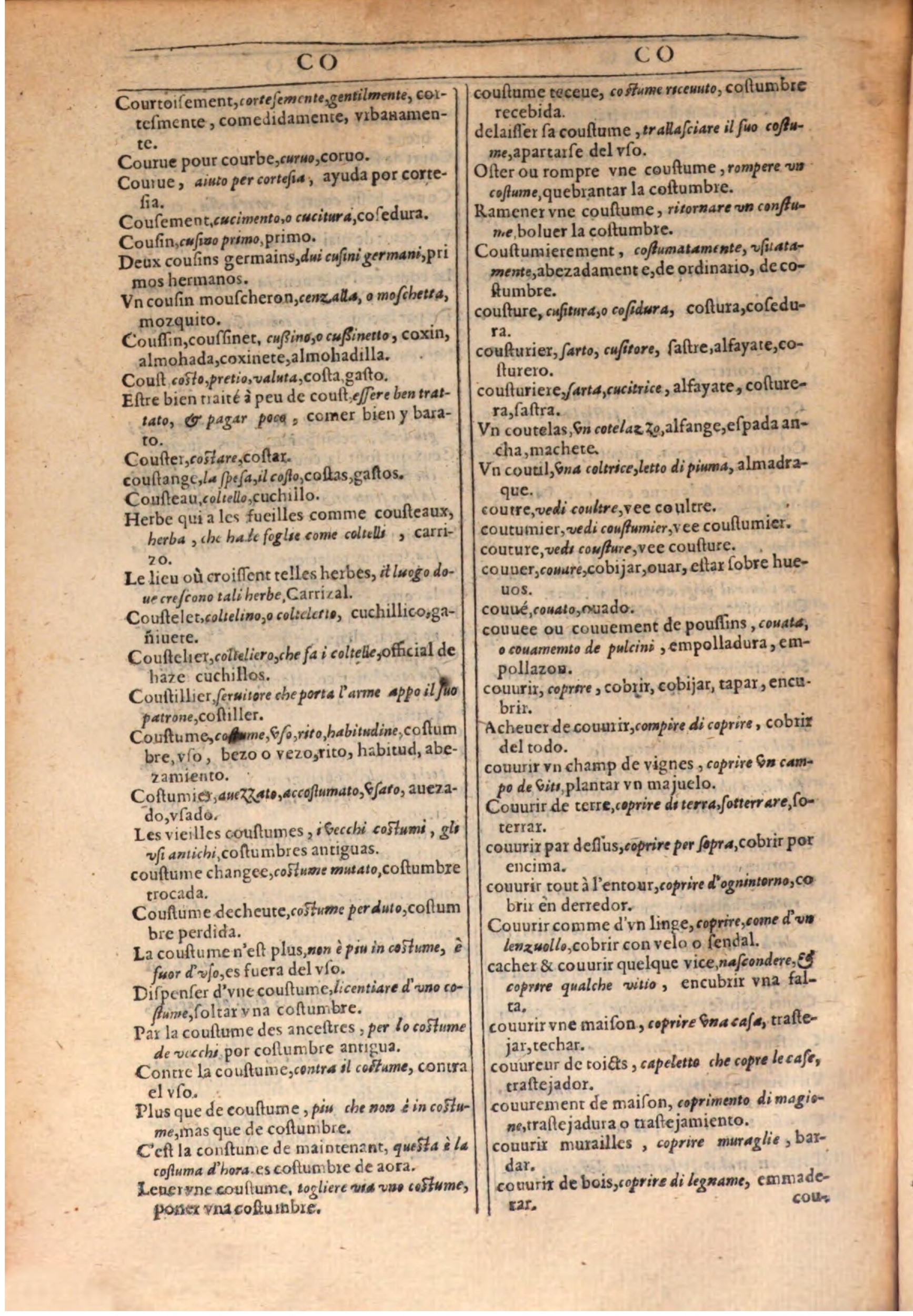 1609 - Philippe Albert et Alexandre Pernet - Trésor des trois langues française, italienne et espagnole (Seconde partie) - BSB Munich 1609 - Philippe Albert et Alexandre Pernet - Trésor des trois langues française, italienne et espagnole (Seconde partie) - BSB Munich