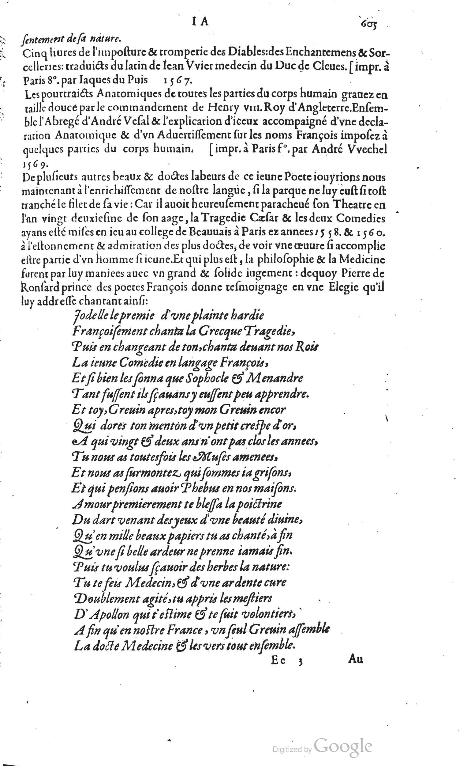 1585 - Barthélemy Honorat - Bibliothèques françaises - BSB Munich