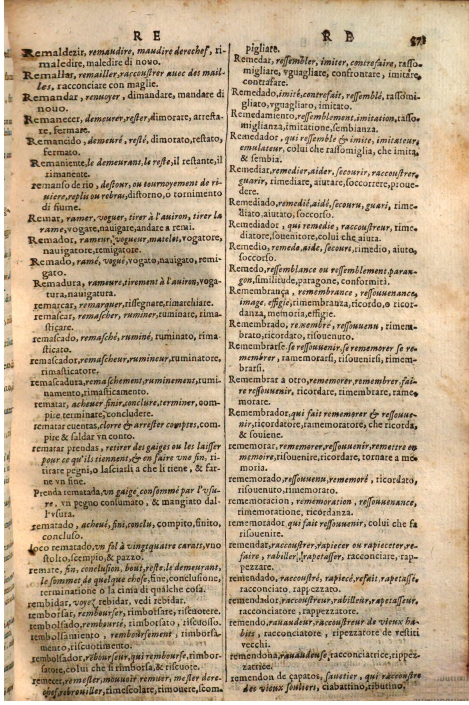 1644 - Jacques Crespin - Trésor des trois langues - Passau