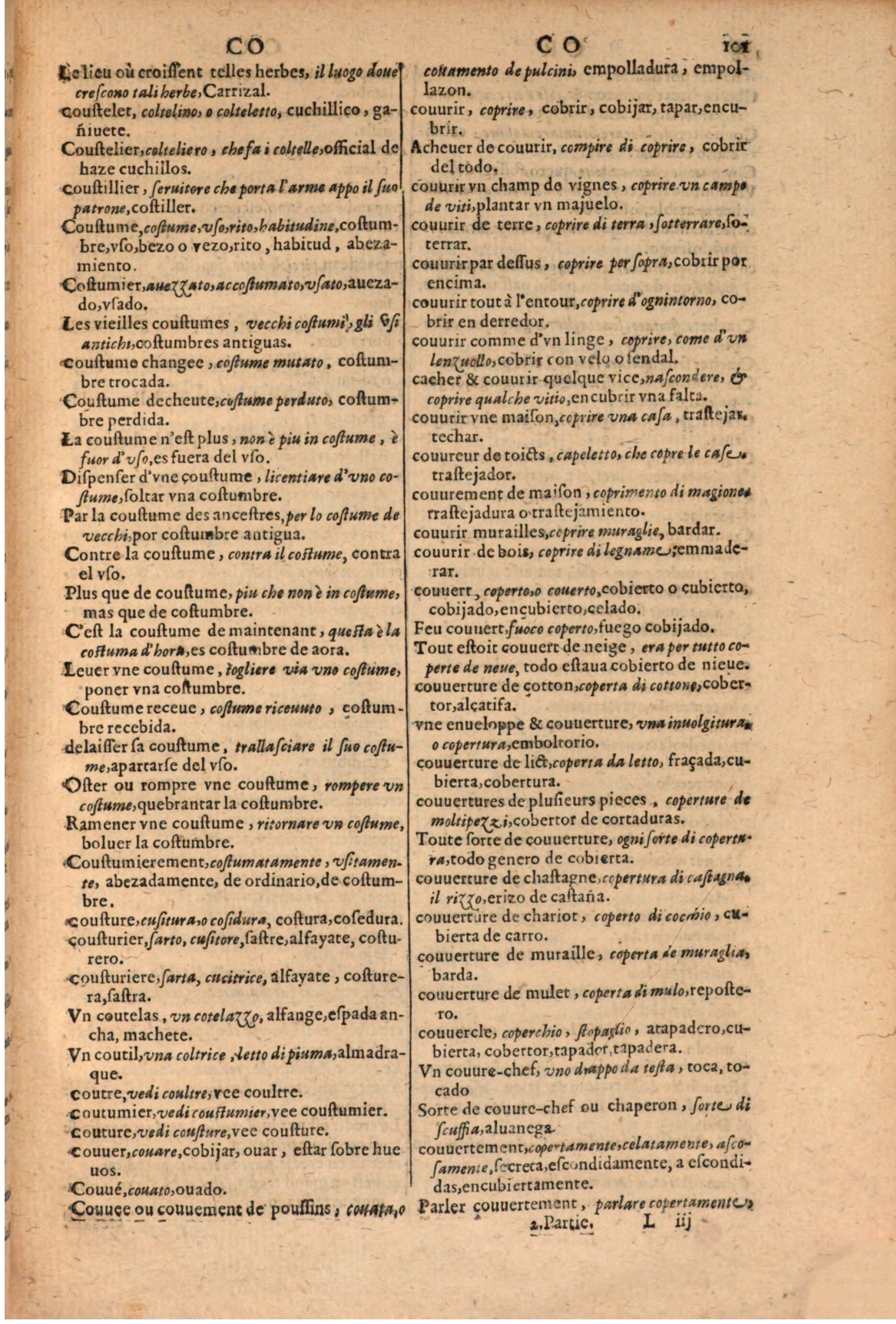 1616 - Pierre de la Rovière - Trésor des trois langues (Seconde partie) - BSB Munich