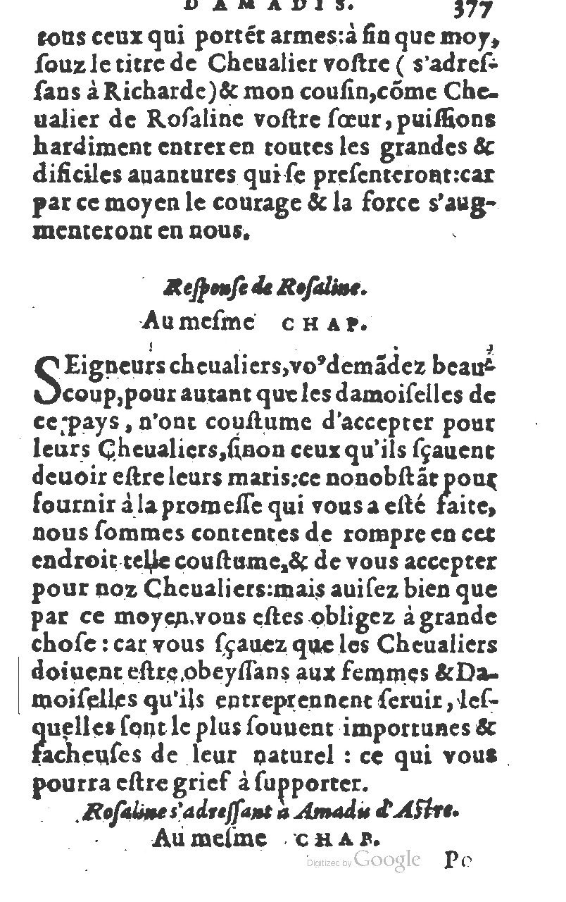 1582 - Jean Huguetan - Trésor des Amadis T. 1 - BM Lyon