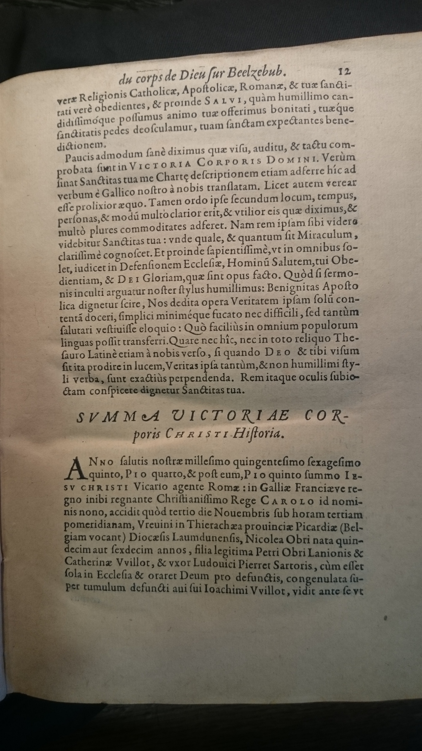 1578 - Nicolas Chesneau - Trésor et entière histoire de la triomphante victoire du corps de Dieu sur l’esprit malin - BM Amiens 1578 - Nicolas Chesneau - Trésor et entière histoire de la triomphante victoire du corps de Dieu sur l’esprit malin - BM Amiens