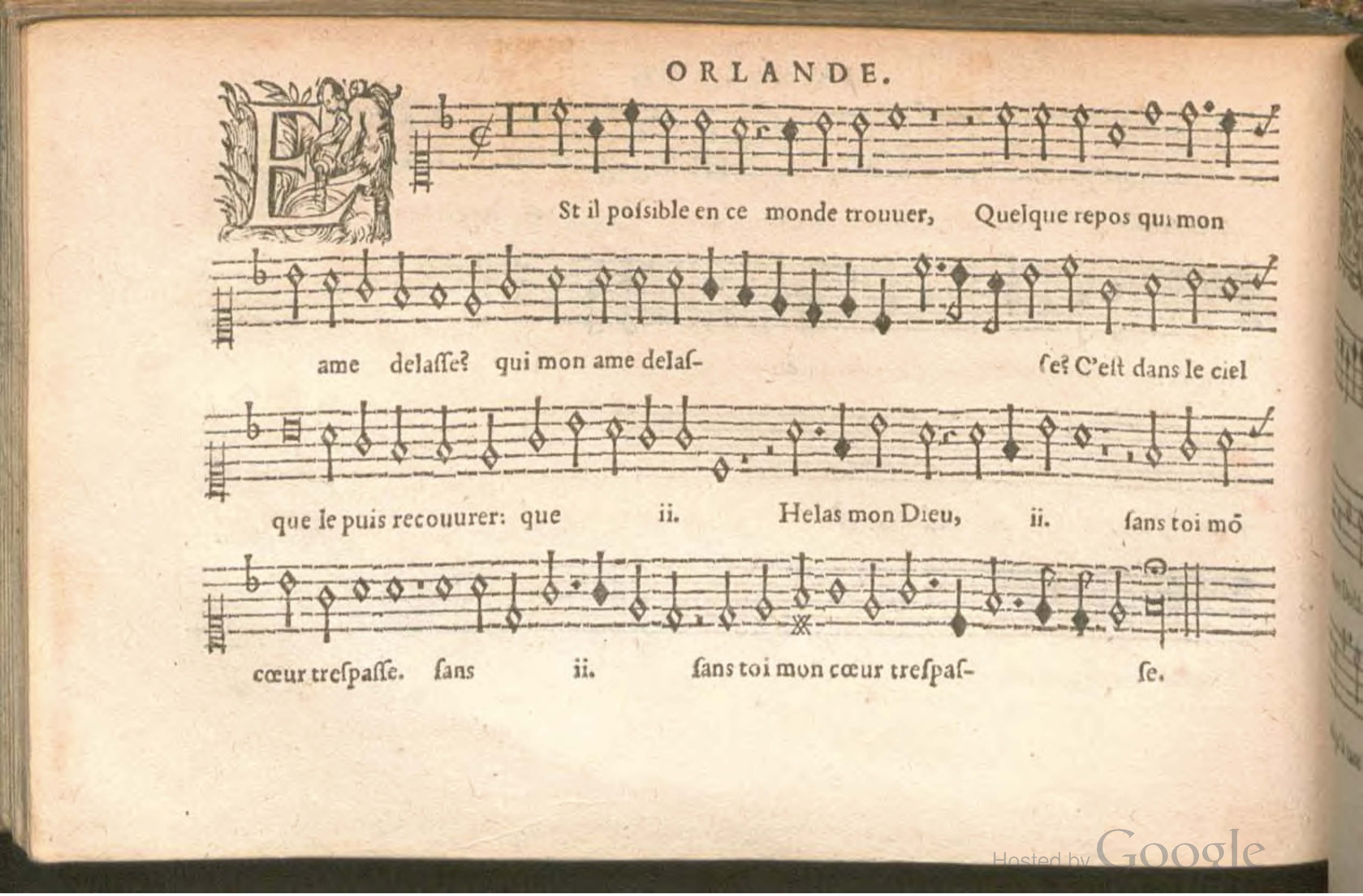 1576 - [Pierre de Saint-André] - Trésor de musique d’Orlande de Lassus Superius - BSB Munich