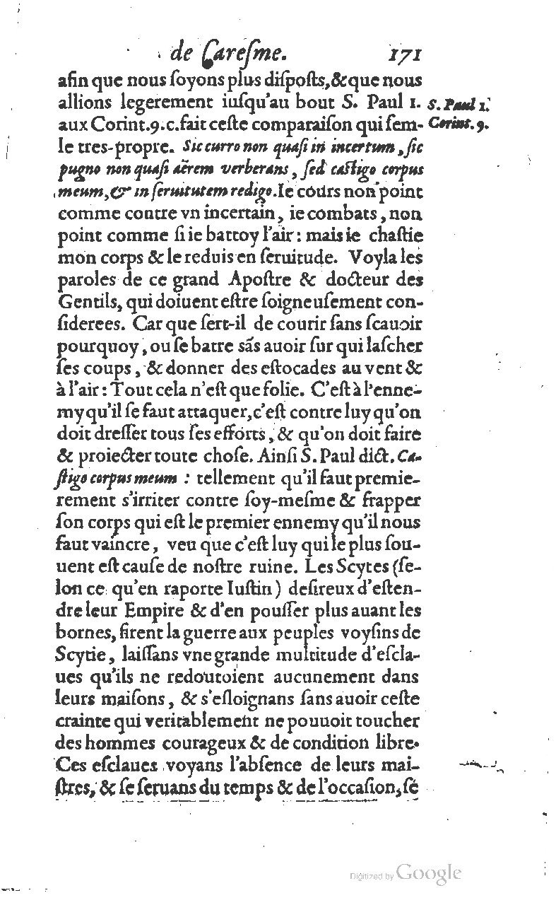 1607 - Nicolas Du Fossé - Trésor quadragésimal - T 01 - BM Lyon