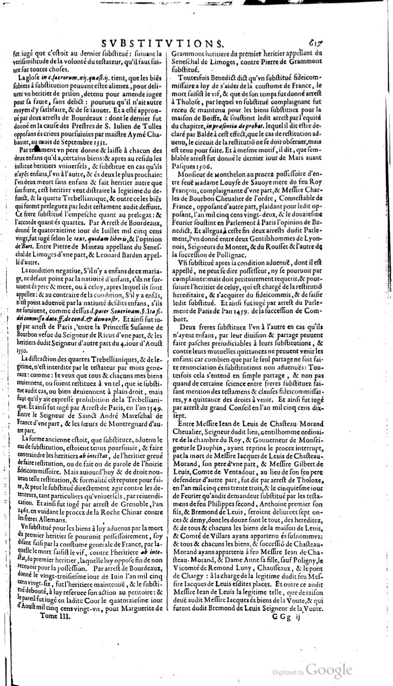 1629 - Veuve Nicolas Buon - Trésor du droit français (21754 T. 3) - BM Lyon