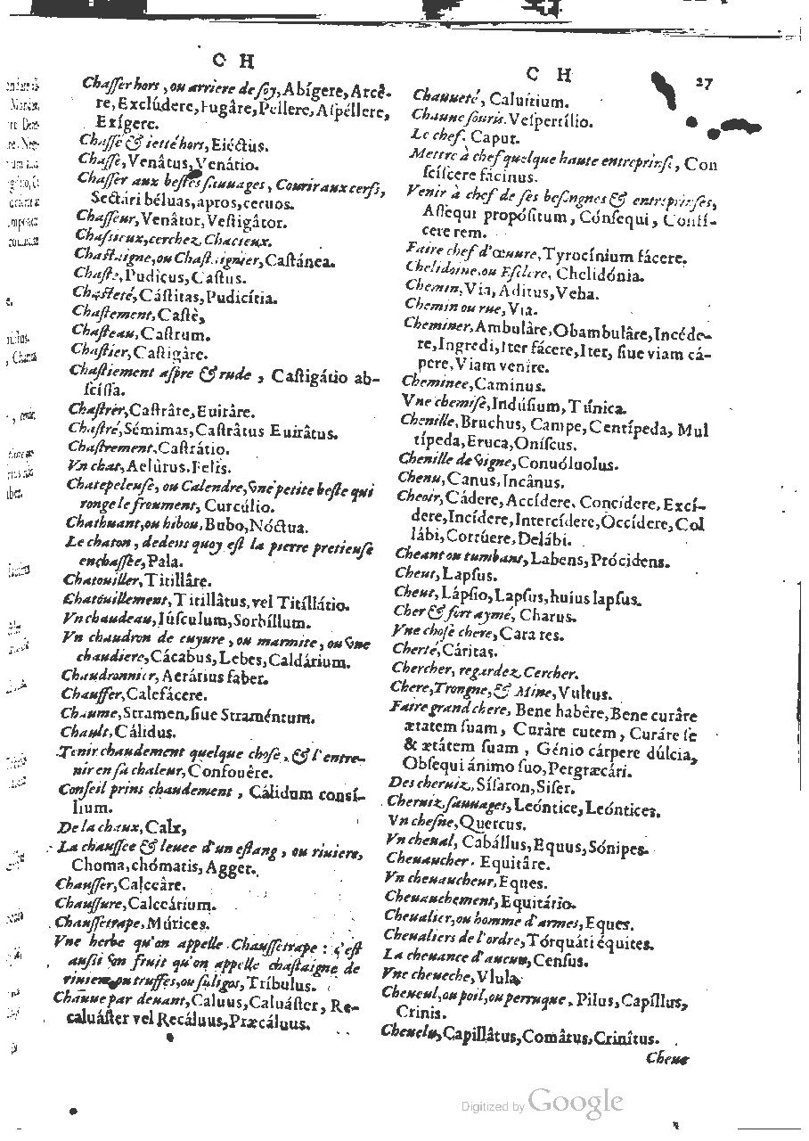 1564 - Henri Hylaire et Louis Cloquemin - Trésor des mots et traits français - BSB Munich