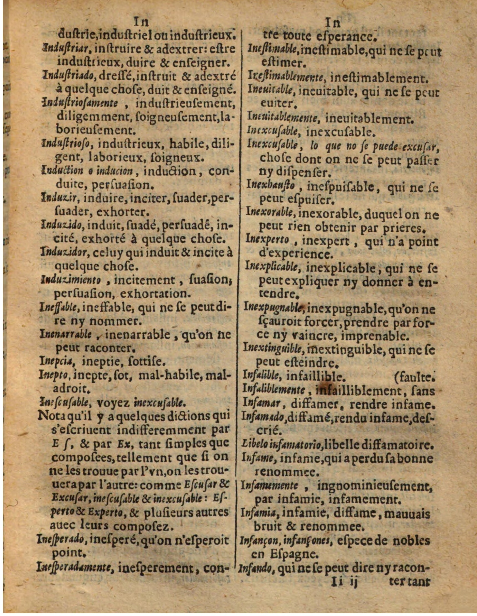 1625 - Hubert Antoine - Trésor des deux langues espagnole et française - Augsbourg