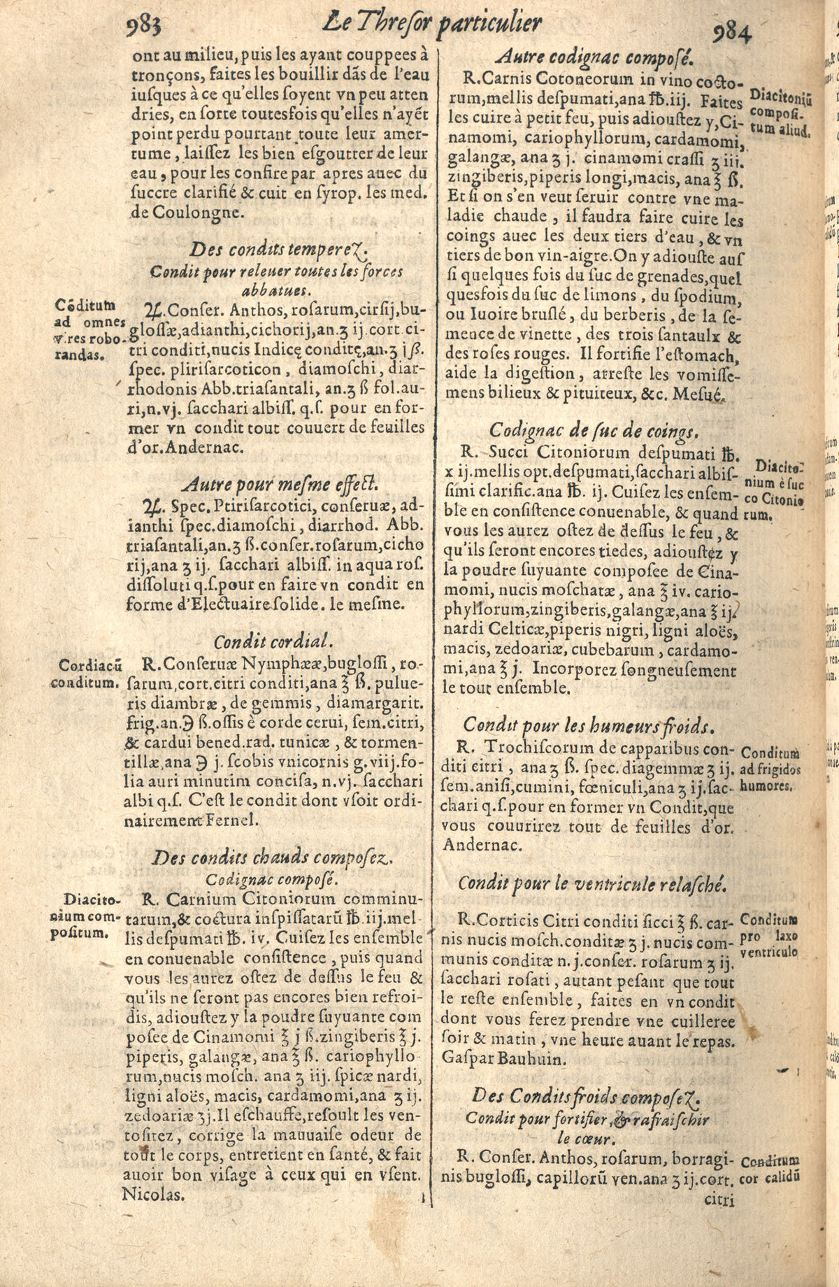 1610 - Étienne Gamonet - Grand Trésor ou dispensaire - CESR Tours