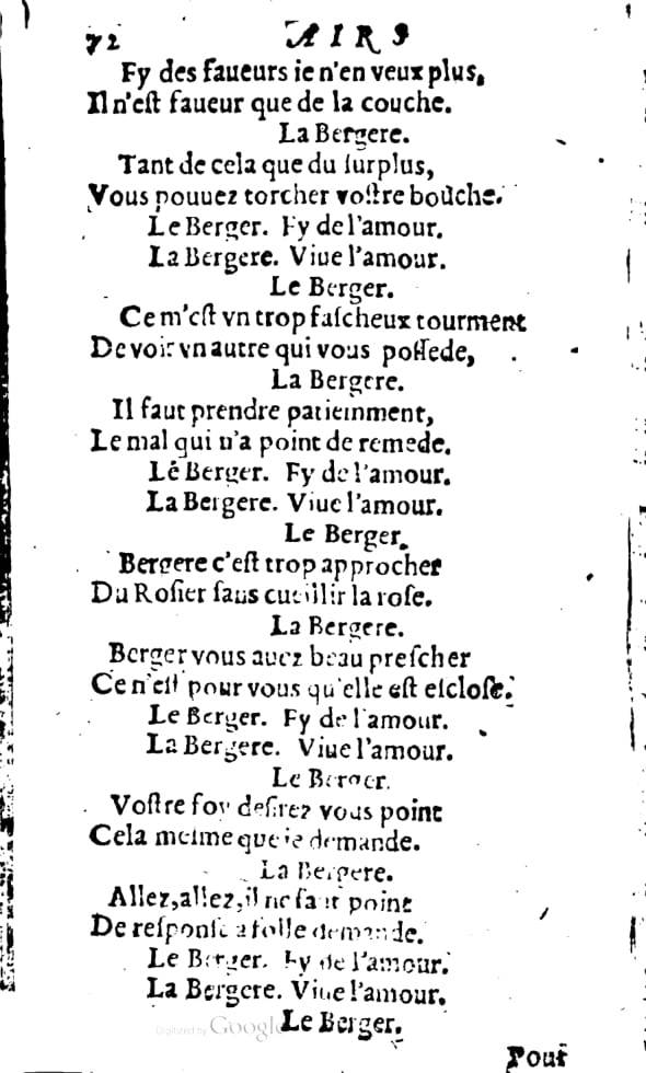 1606 - Théodore Reinsart - Trésor des chansons amoureuses recueillies des plus excellents airs de cour - Livre I - NK ČR Prague