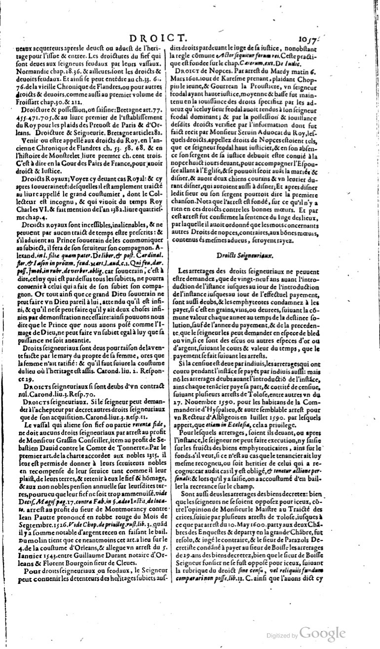 1629 - Veuve Nicolas Buon - Trésor du droit français (21754 T. 1) - BM Lyon