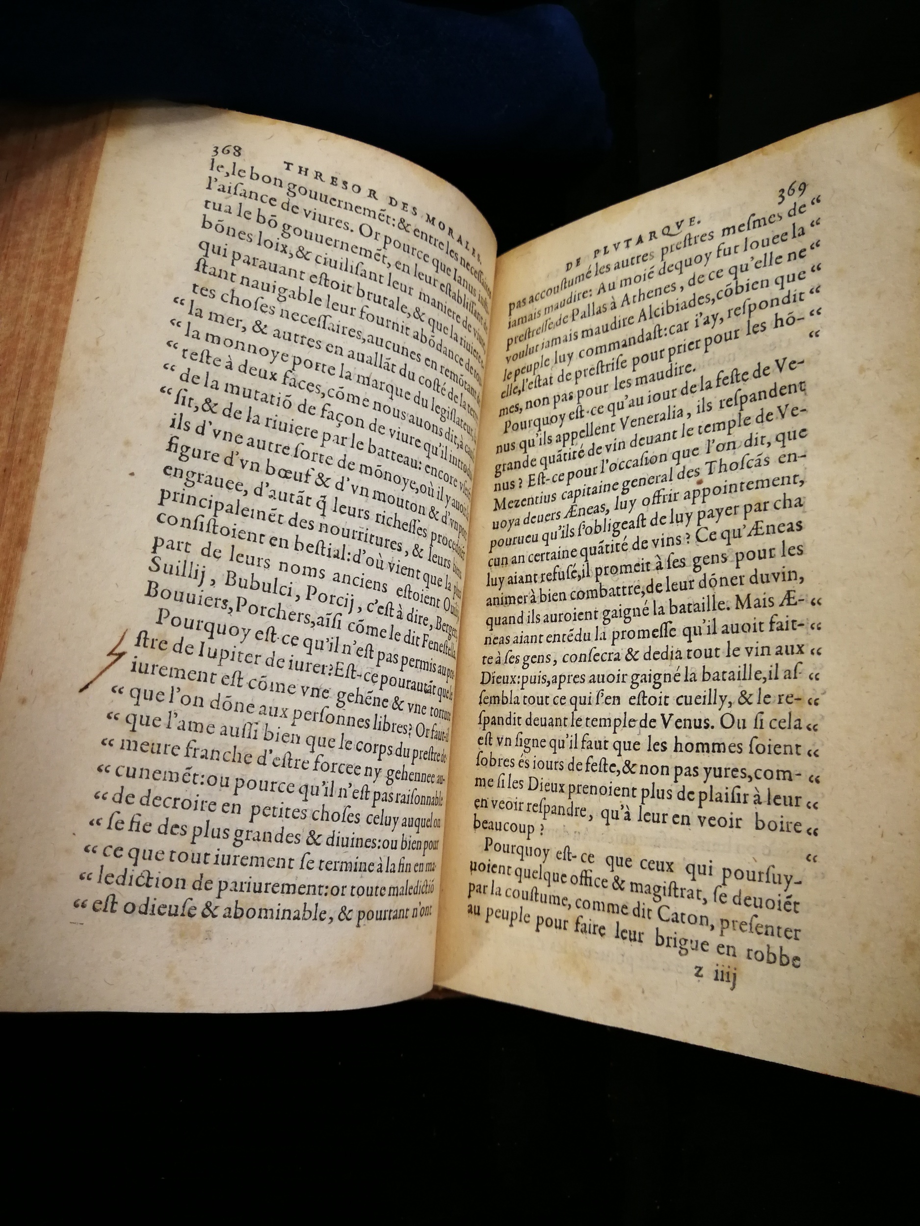 1577 - Jean Poupy - Trésor des morales de Plutarque - Les Méjanes, Aix-en-Provence