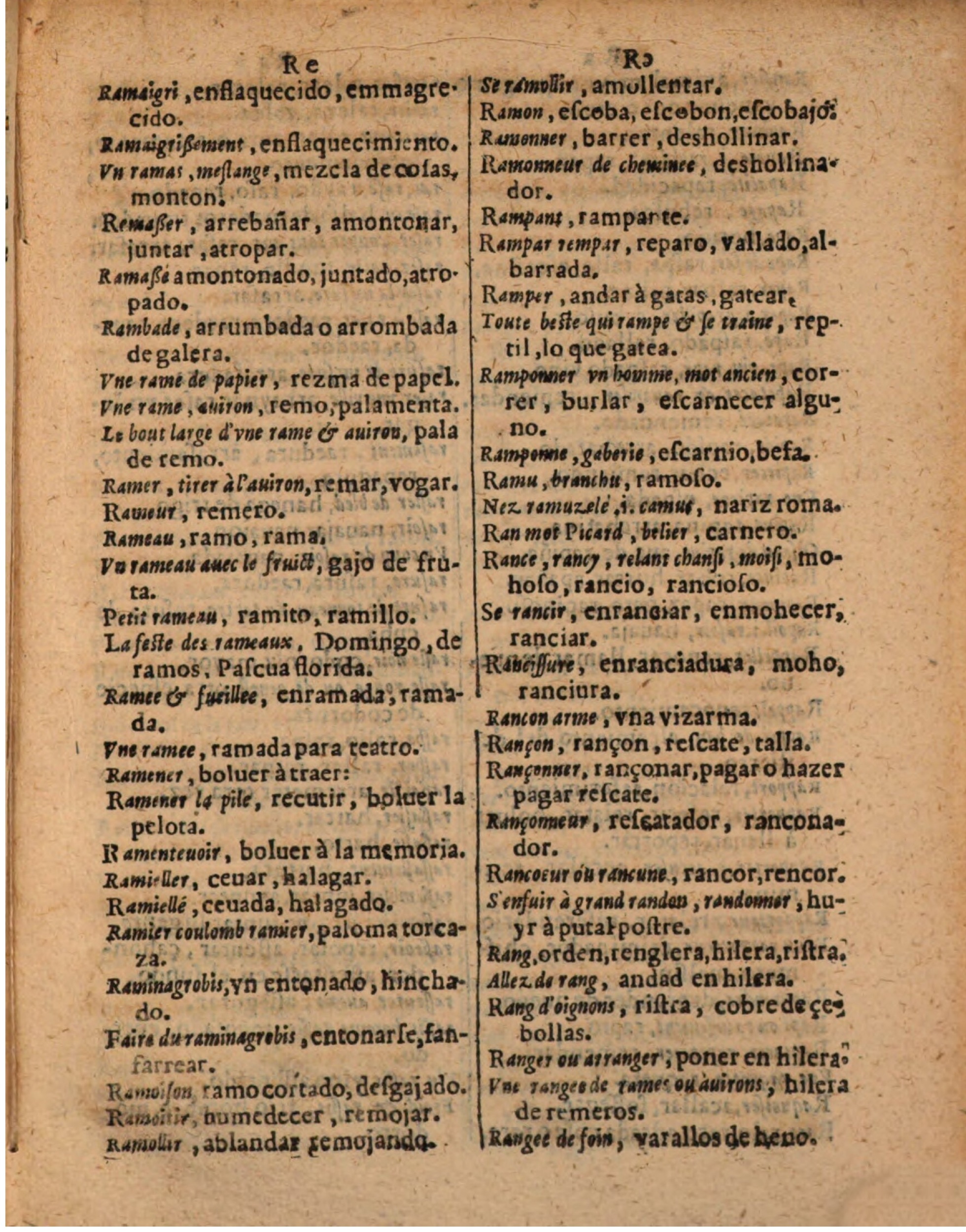 1624 - Hubert Antoine - Trésor des deux langues espagnole et française (Seconde partie) - BSB Munich