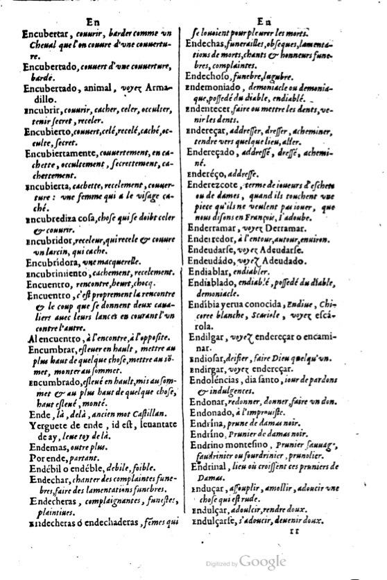 1621 - Adrian Tiffaine - Trésor des deux langues espagnole et française - BM Lyon