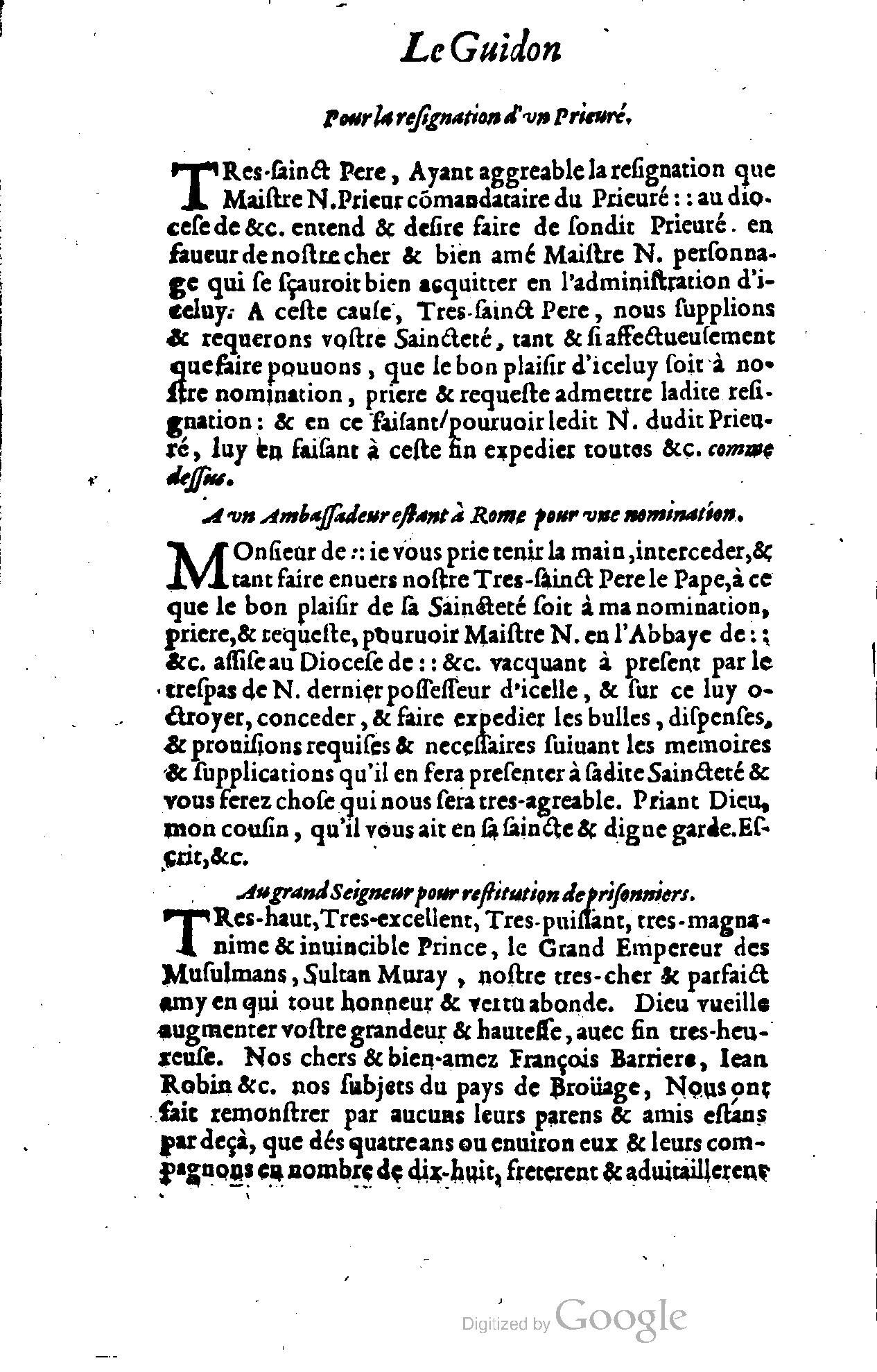 1614 - Jean Richer - Trésor du nouveau style et protocole de la chancellerie de France - BSB Munich