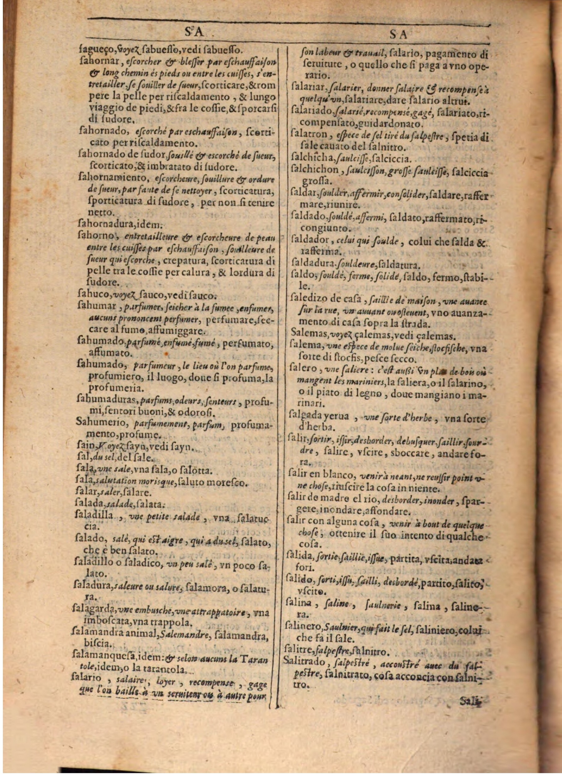 1609 - Philippe Albert et Alexandre Pernet - Trésor des trois langues française, italienne et espagnole (Première partie) - BSB Munich 1609 - Philippe Albert et Alexandre Pernet - Trésor des trois langues française, italienne et espagnole (Première partie) - BSB Munich