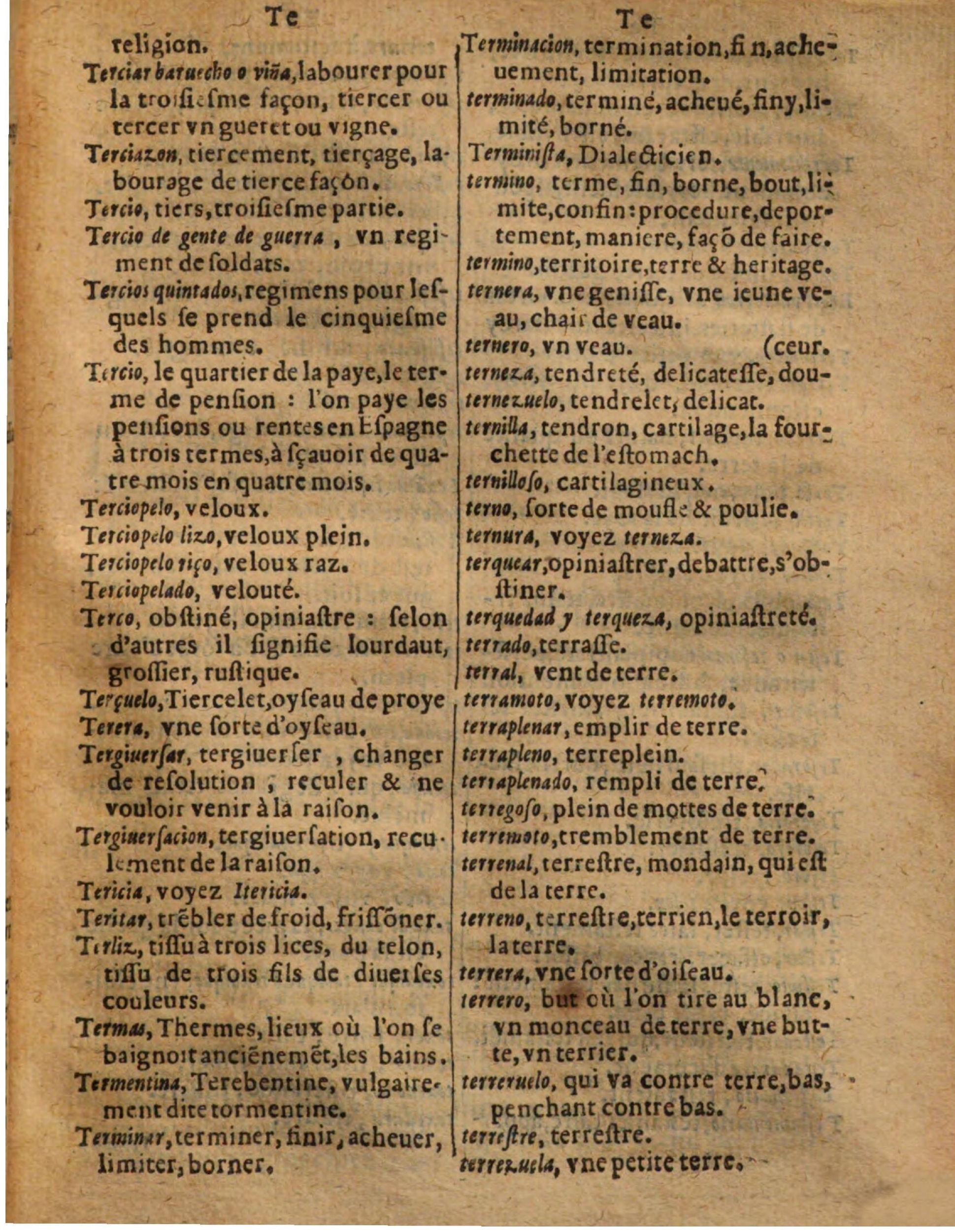 1625 - Hubert Antoine - Trésor des deux langues espagnole et française - Augsbourg